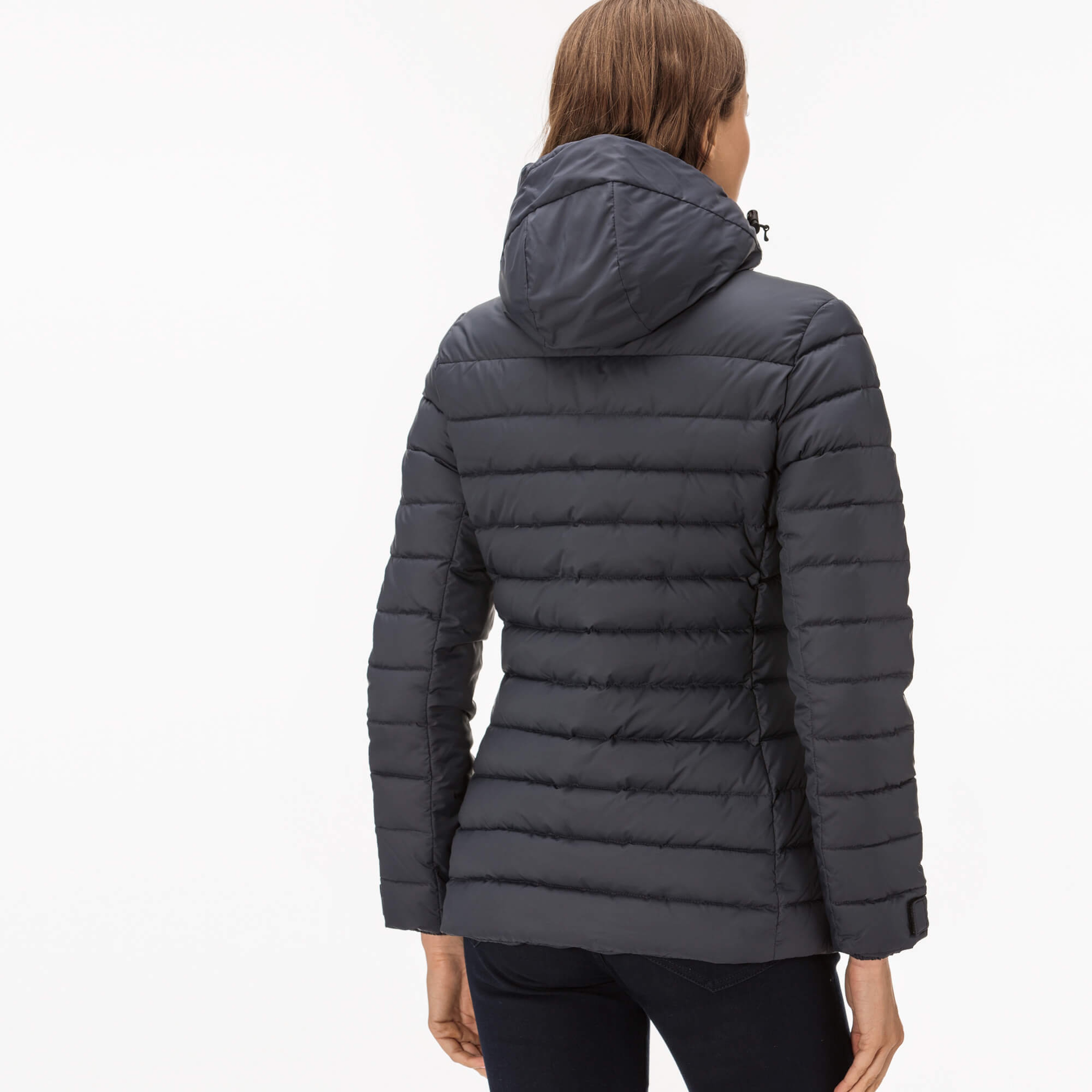 Lacoste Kadın Lacivert Kaz Tüyü Kapitone Mont