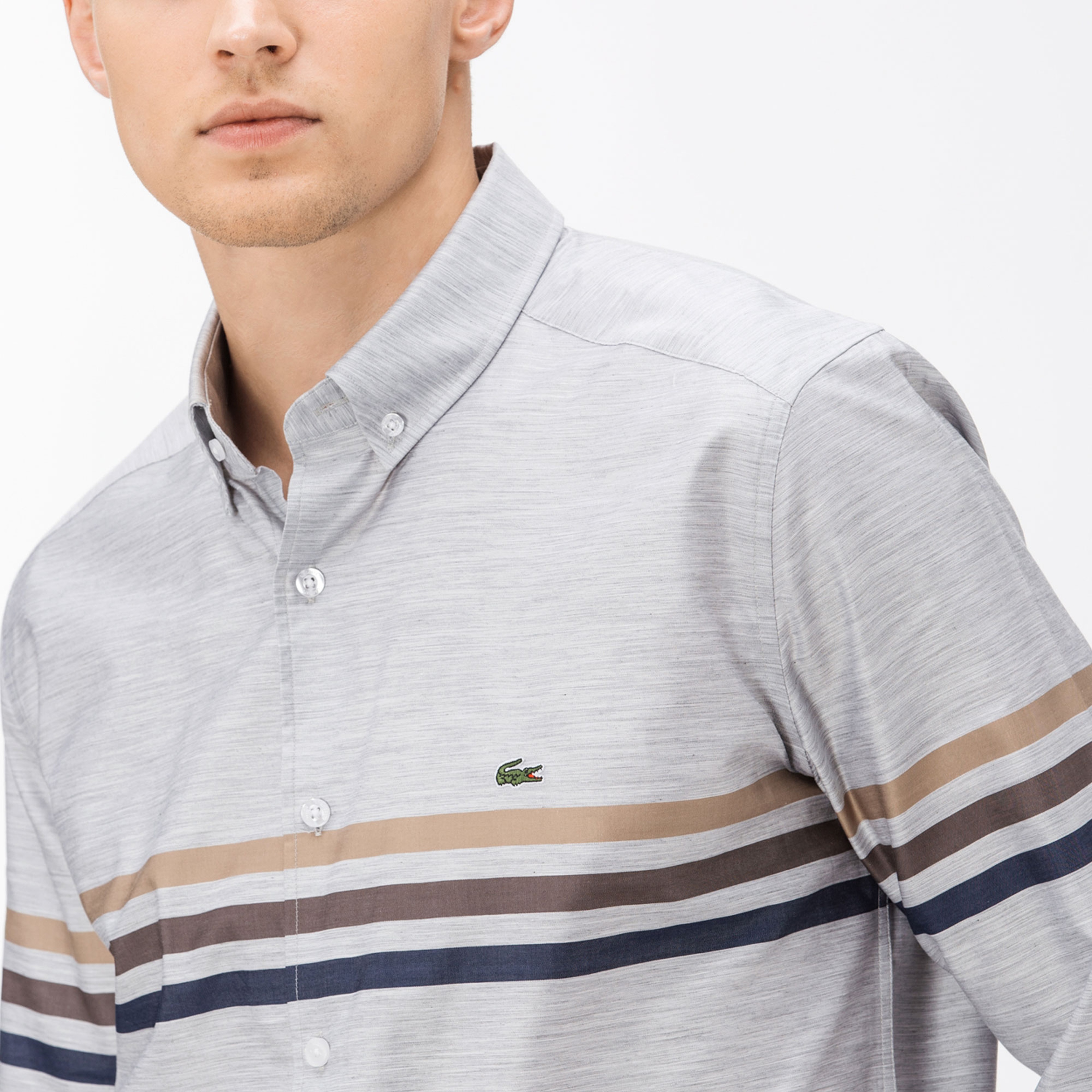 Lacoste Erkek Gri Gömlek