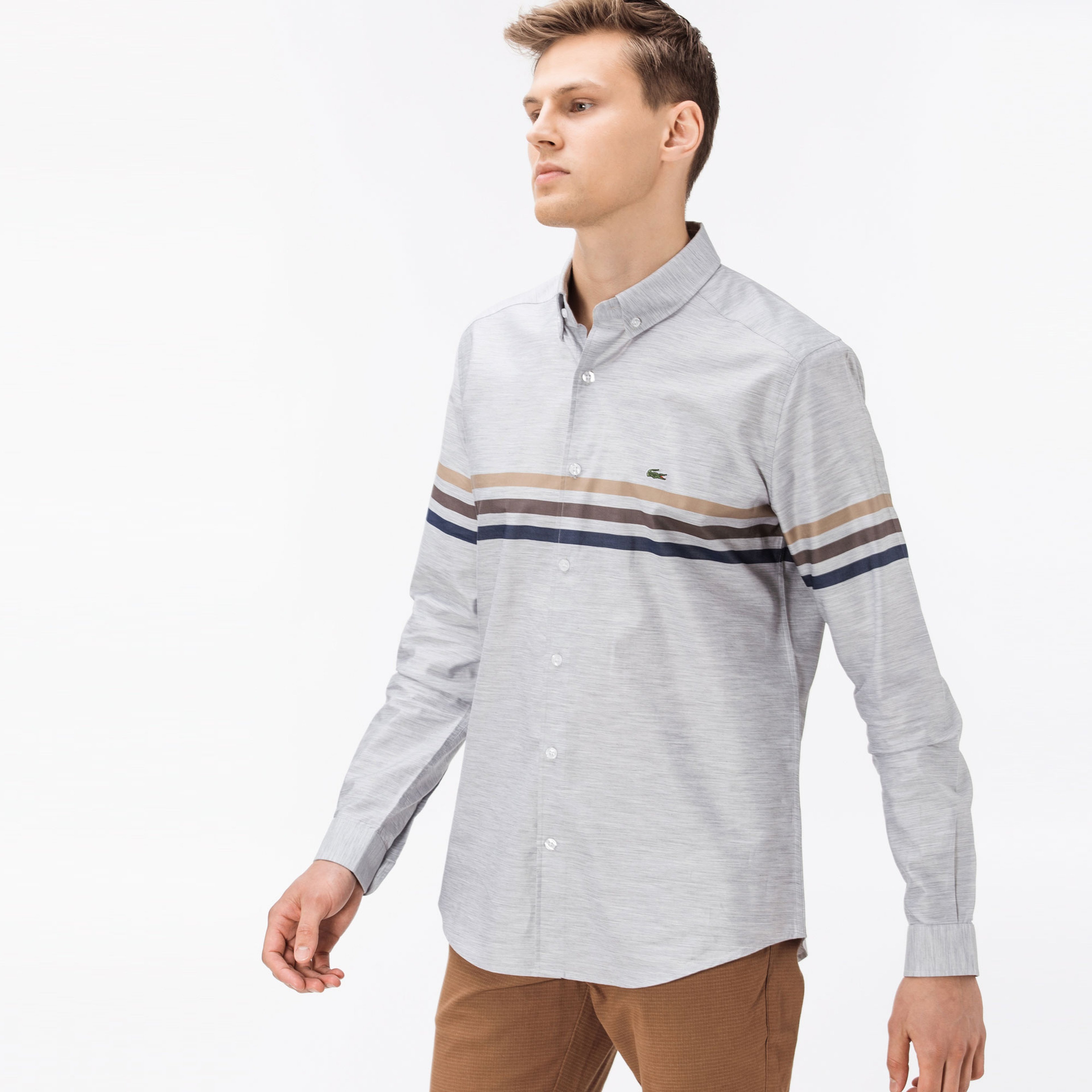 Lacoste Erkek Gri Gömlek