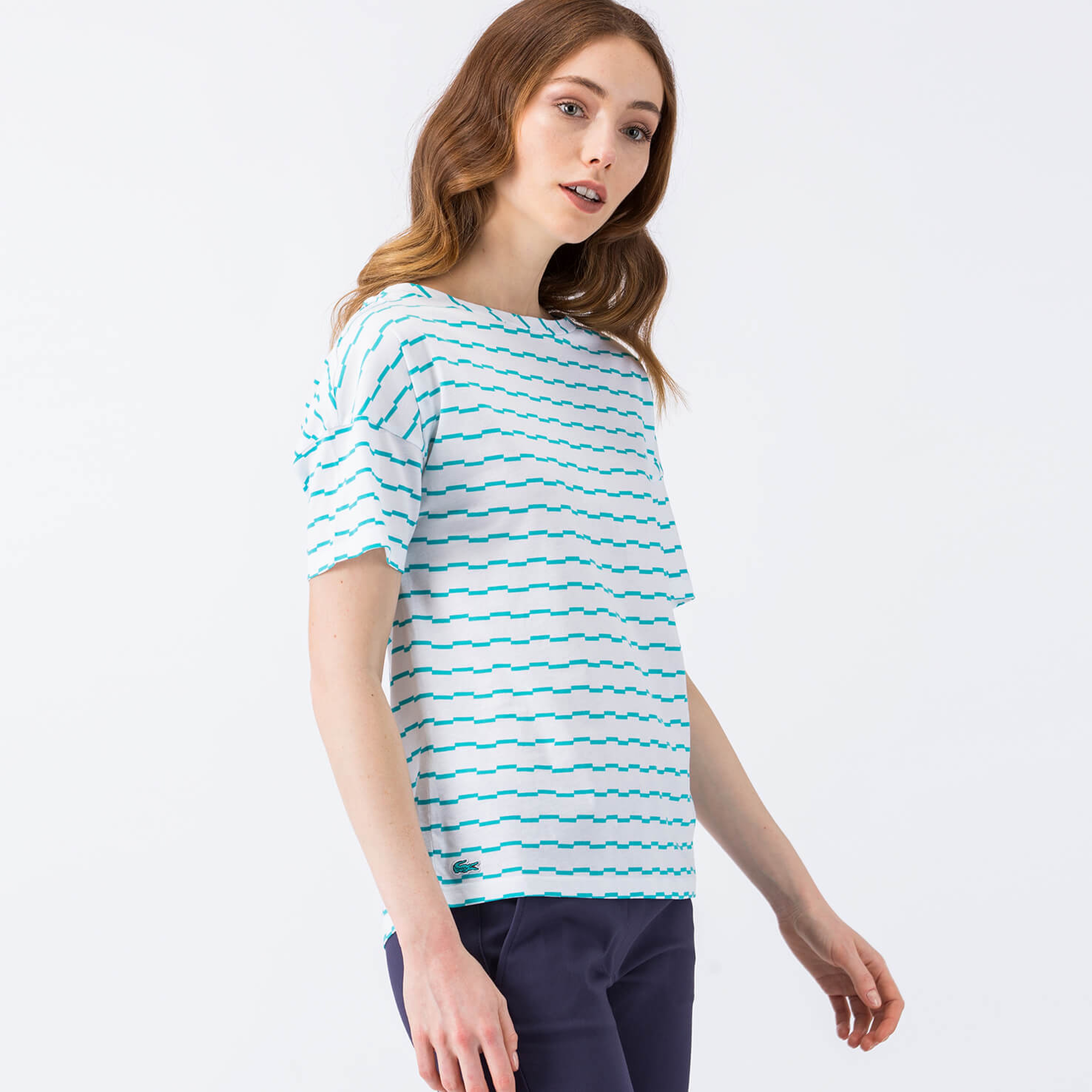 Lacoste Mavi Kadın Tshirt