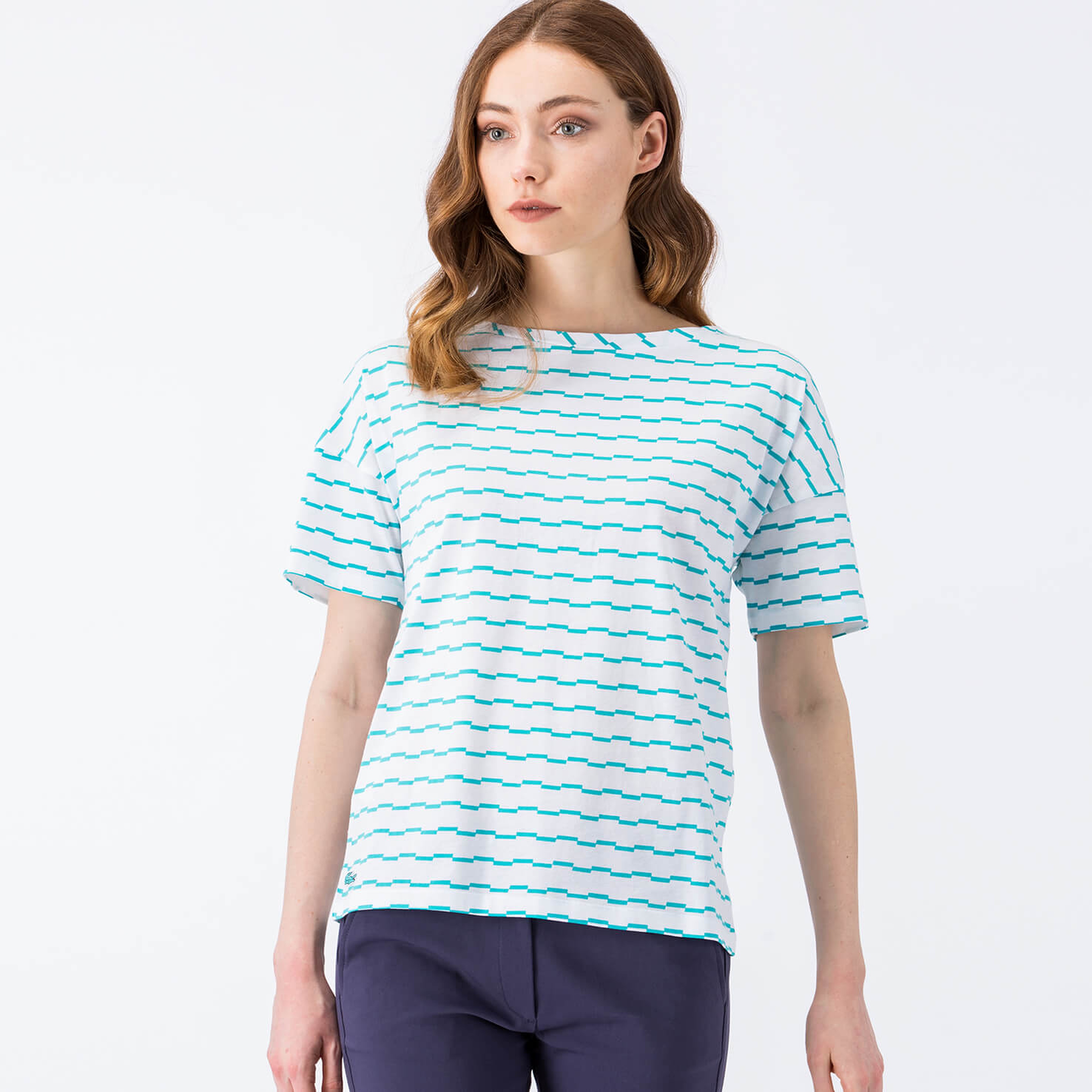 Lacoste Mavi Kadın Tshirt