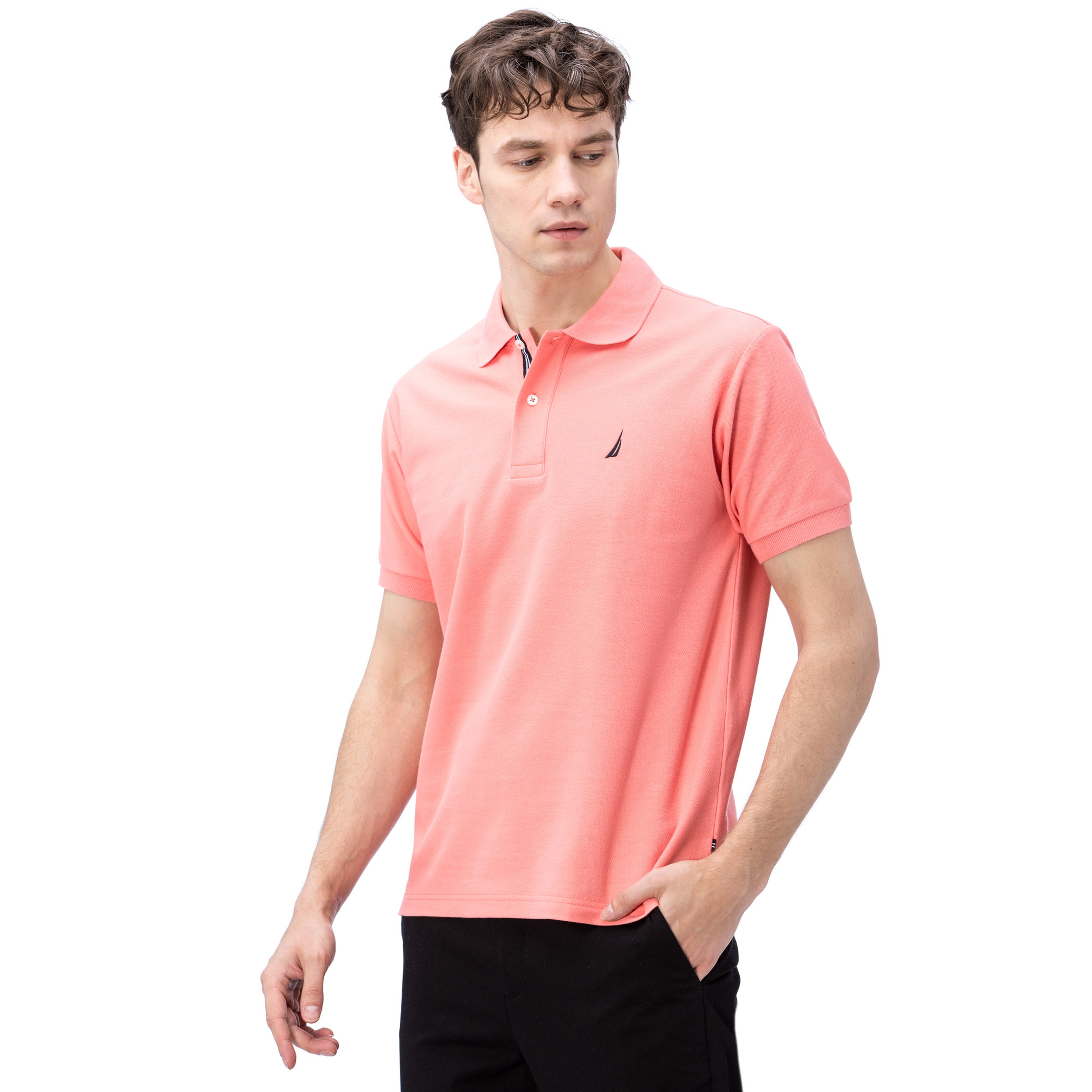 Nautica Erkek Classic Fit Pembe Polo