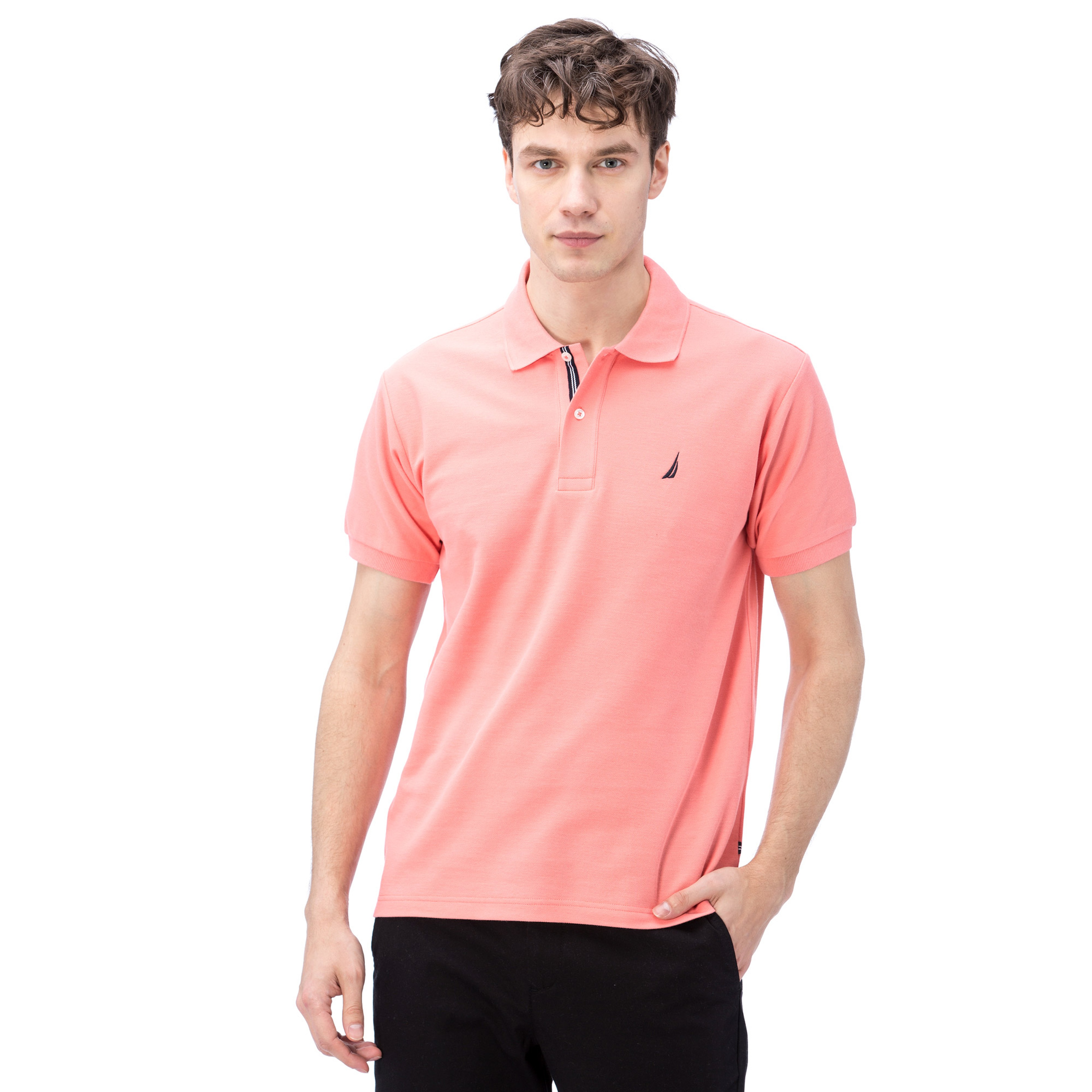 Nautica Erkek Classic Fit Pembe Polo