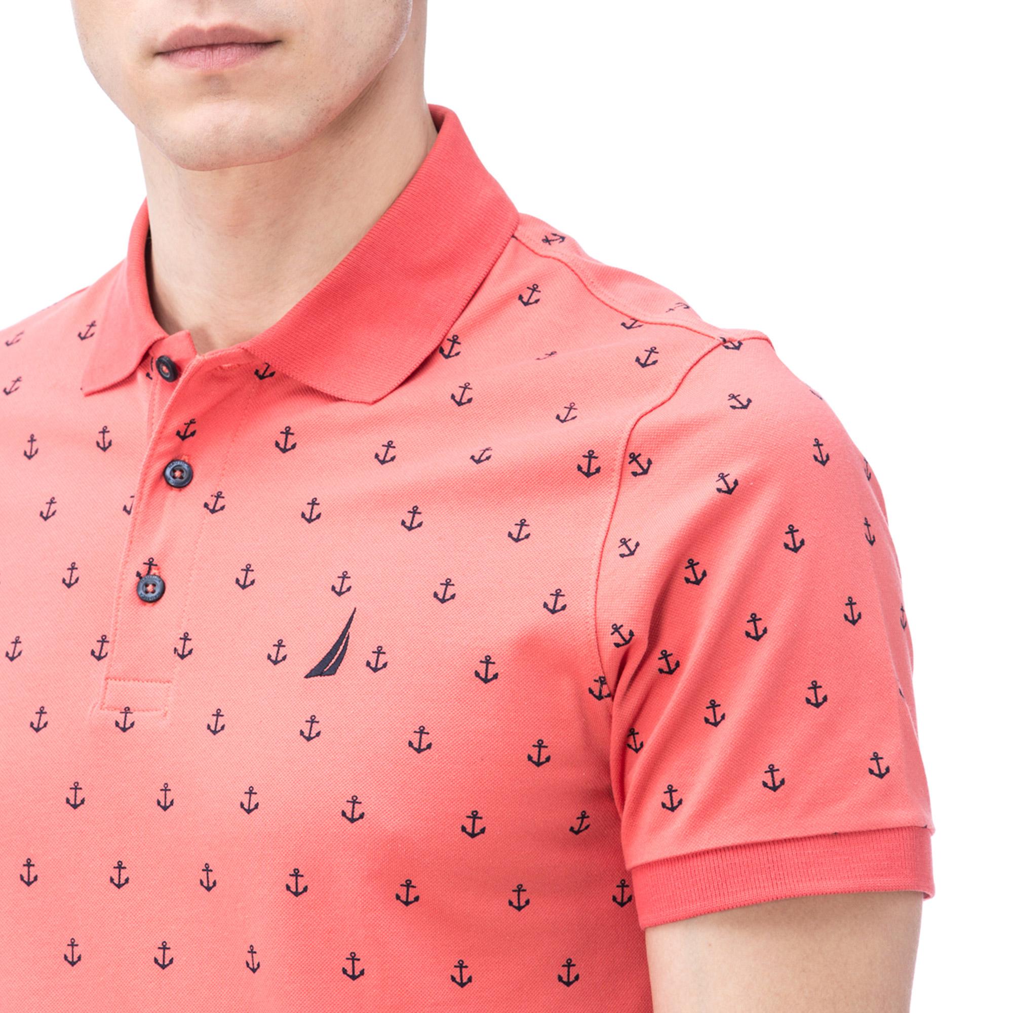 NAUTICA ERKEK PEMBE KISA KOLLU SLIM FIT POLO