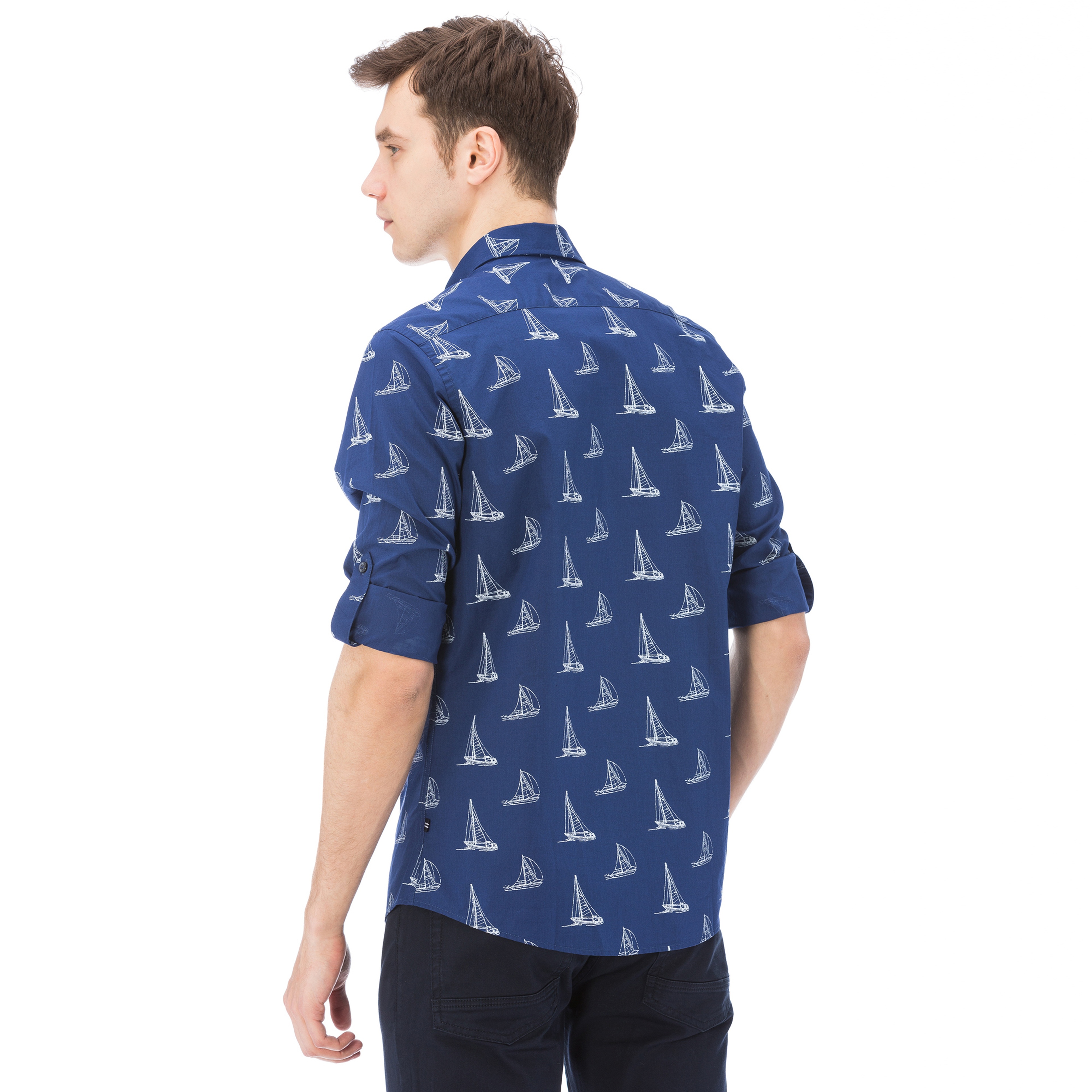 Nautica Erkek Lacivert Slim Fit Gömlek