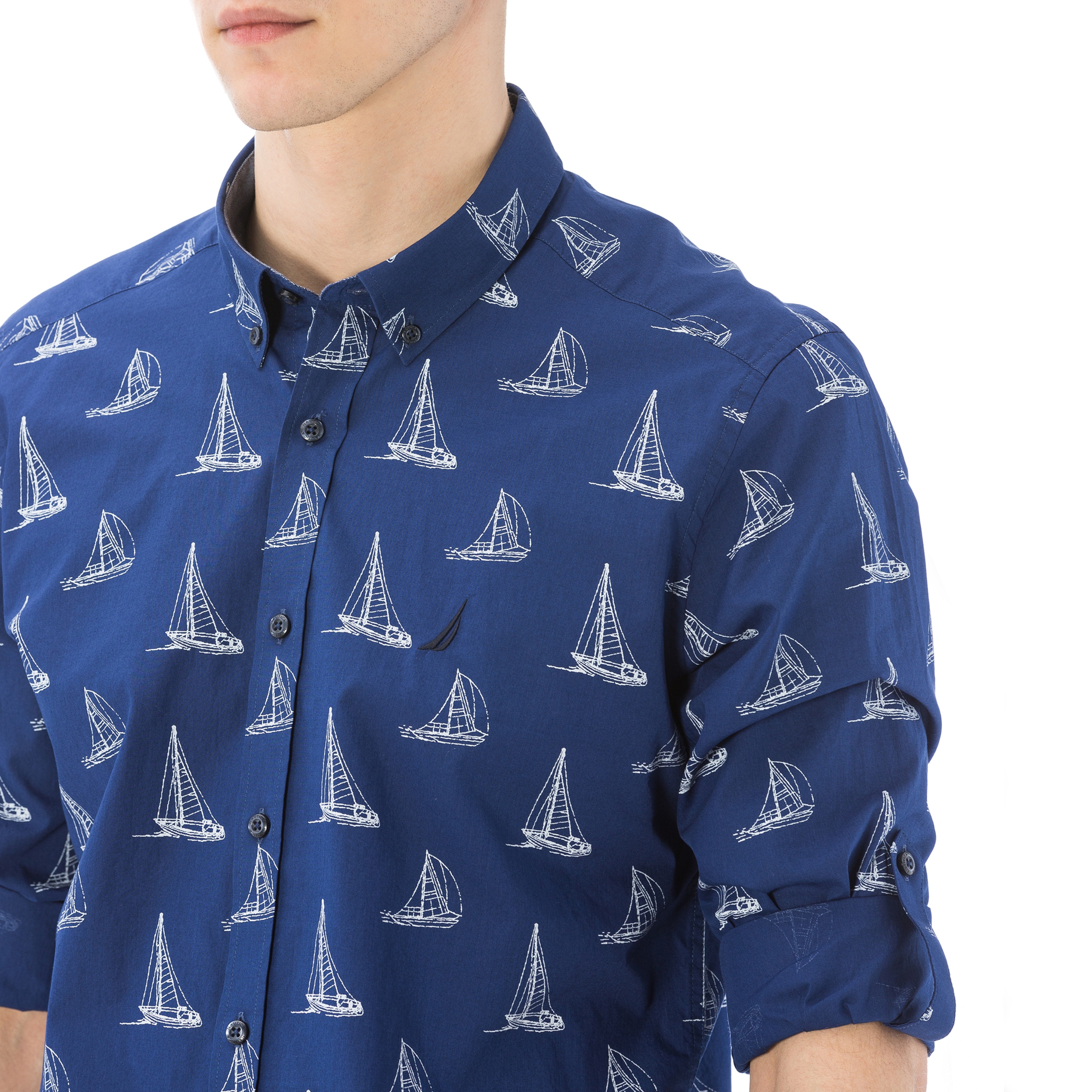 Nautica Erkek Lacivert Slim Fit Gömlek