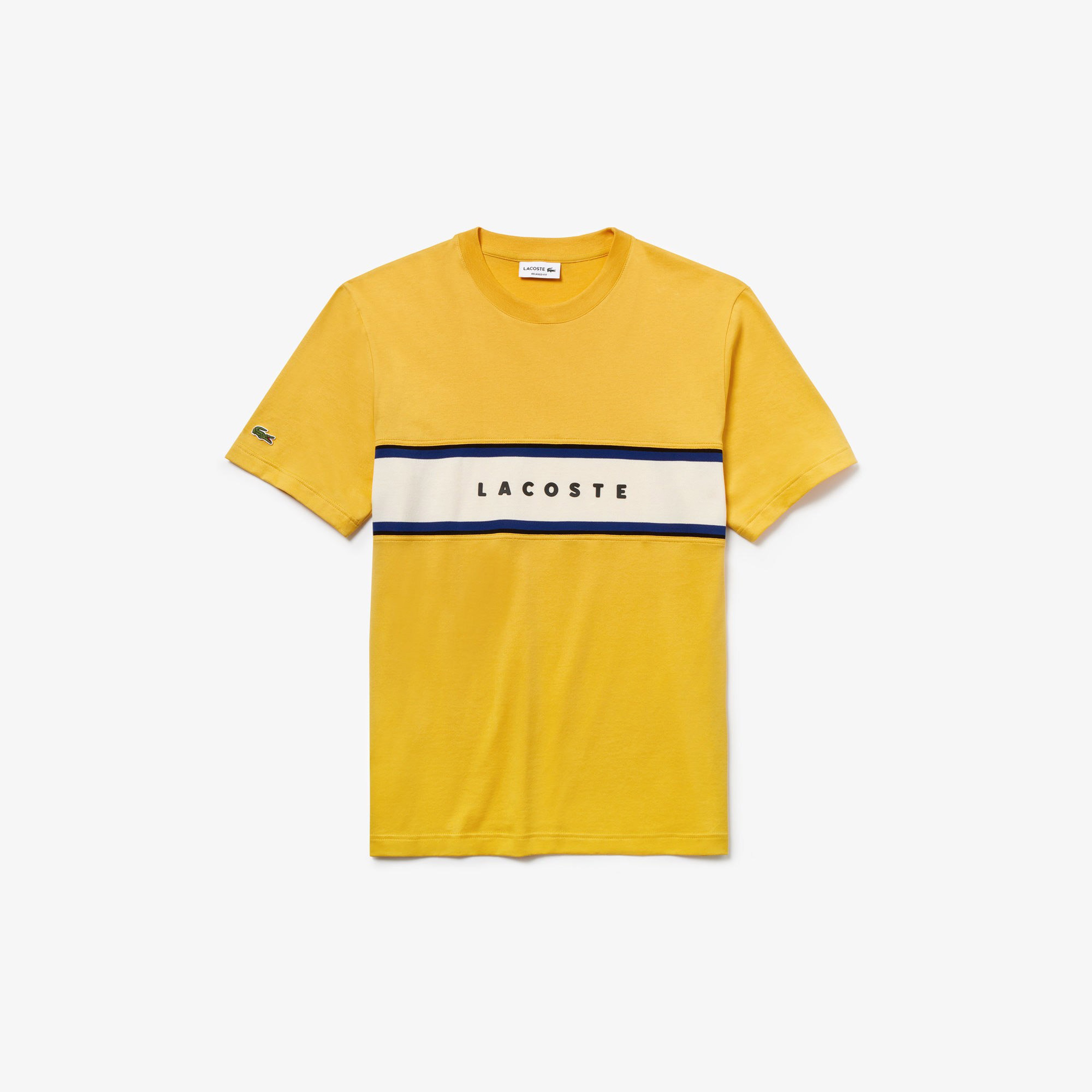 Lacoste Erkek Relax Fit Sarı T-Shirt
