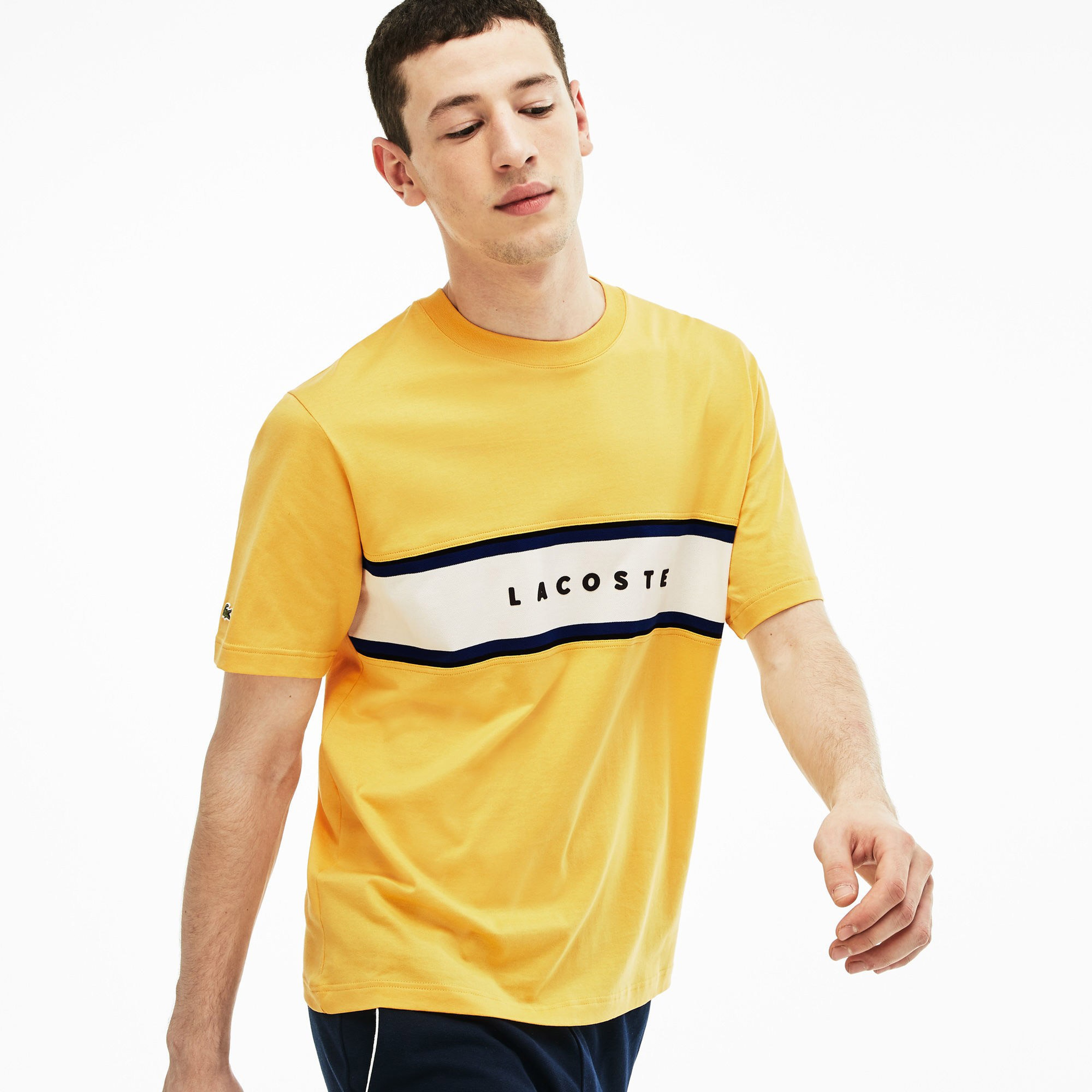 Lacoste Erkek Relax Fit Sarı T-Shirt