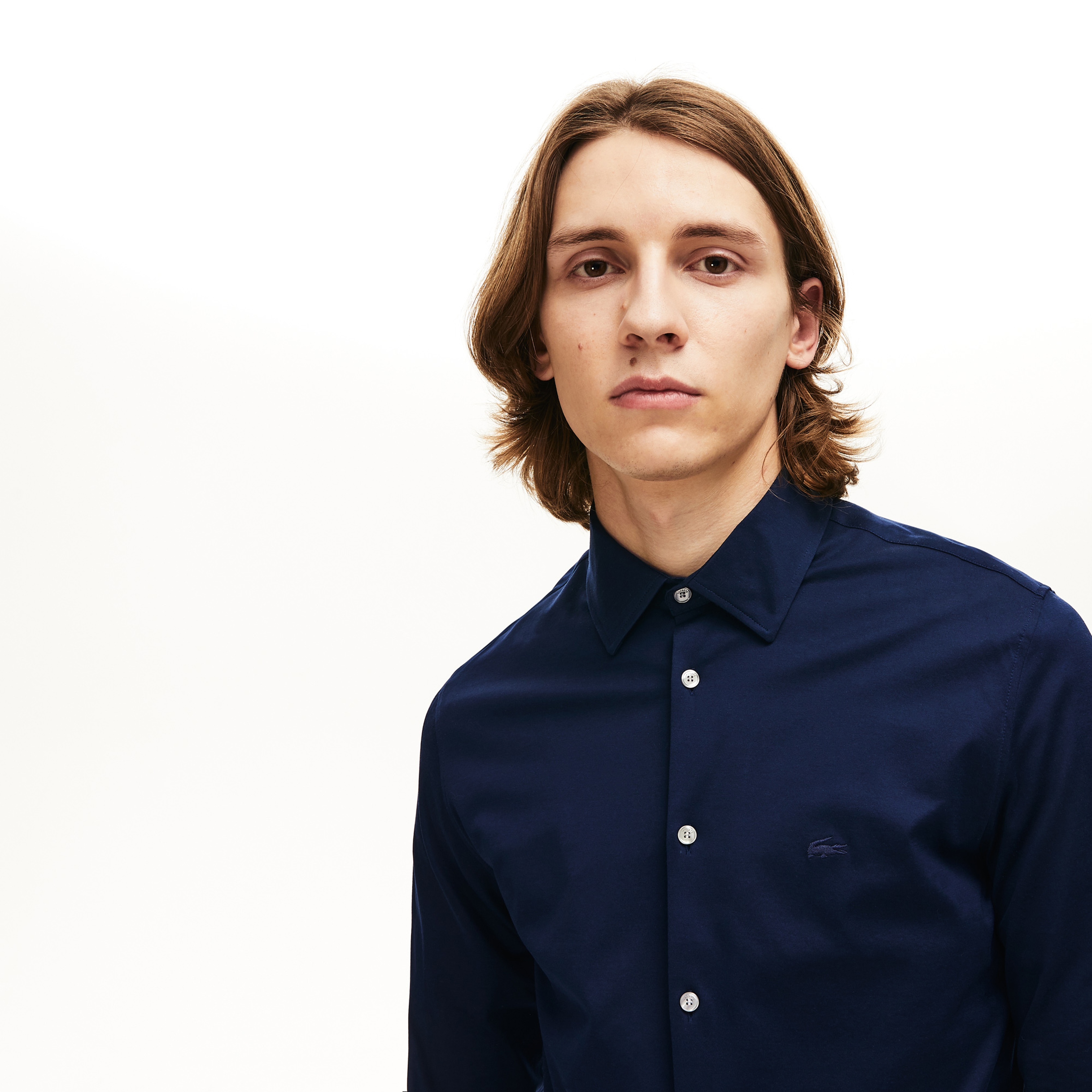 Lacoste Erkek Slim Fit Lacivert Gömlek