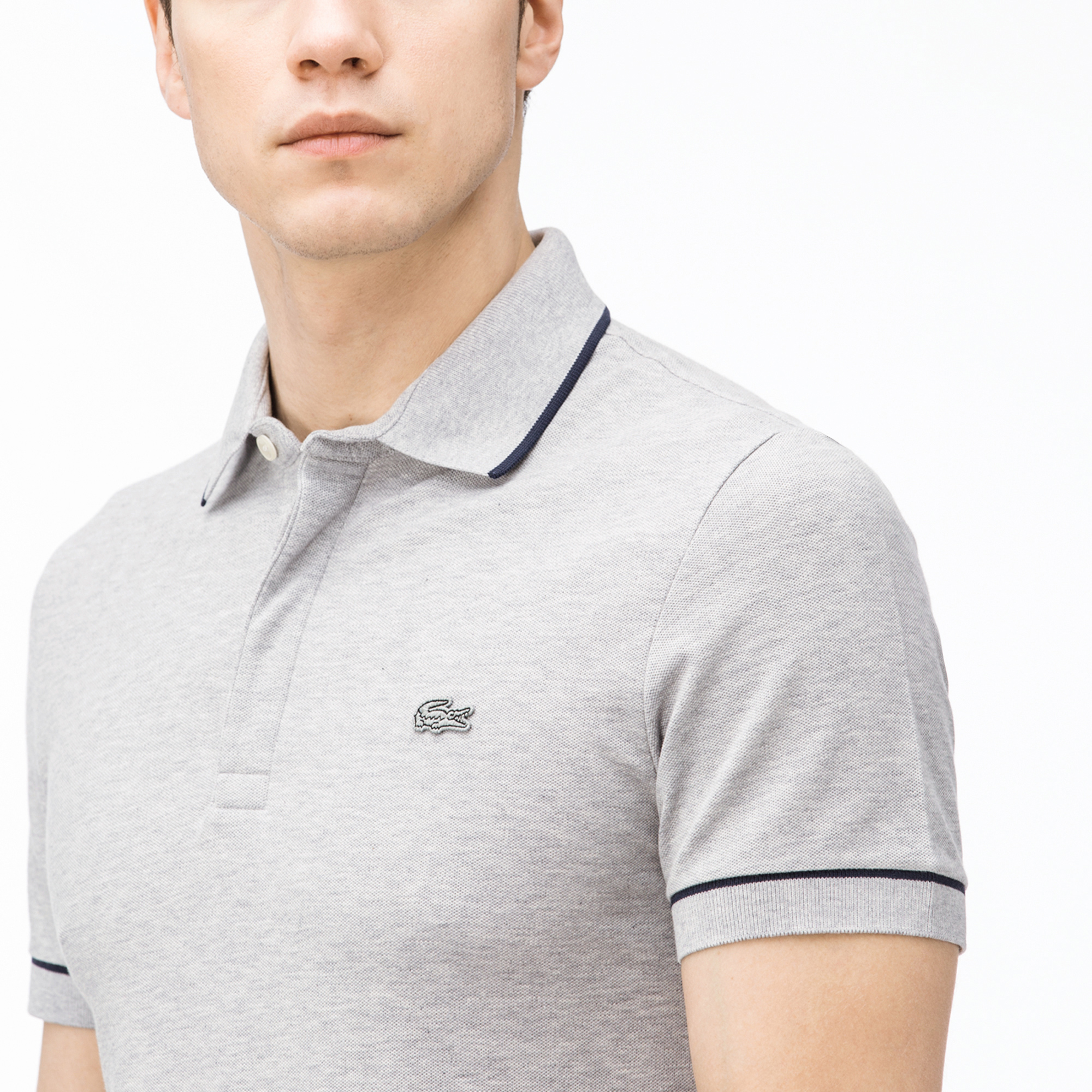 Lacoste Erkek Regular Fit Gri Polo