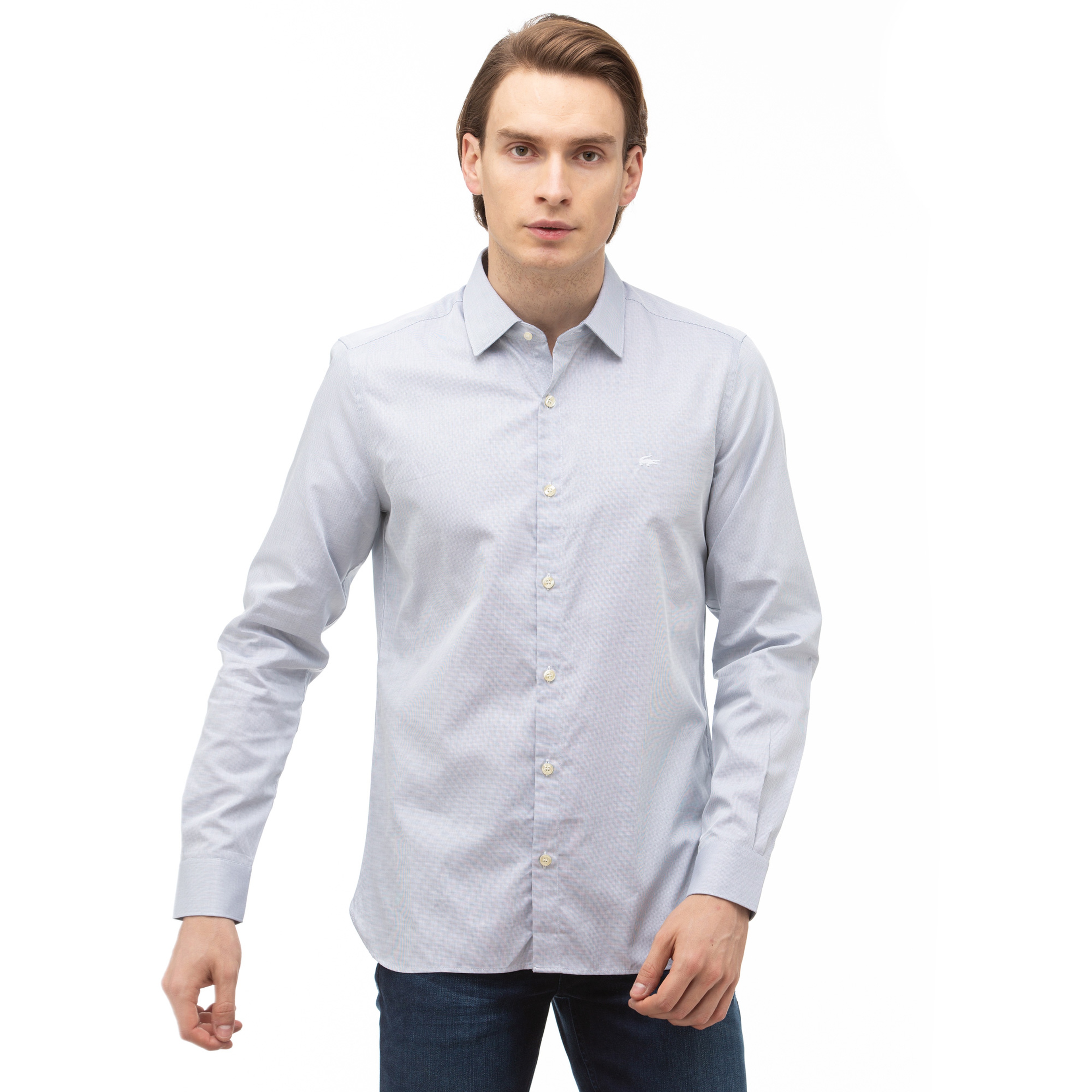 Lacoste Erkek Slim Fit Mavi Gömlek