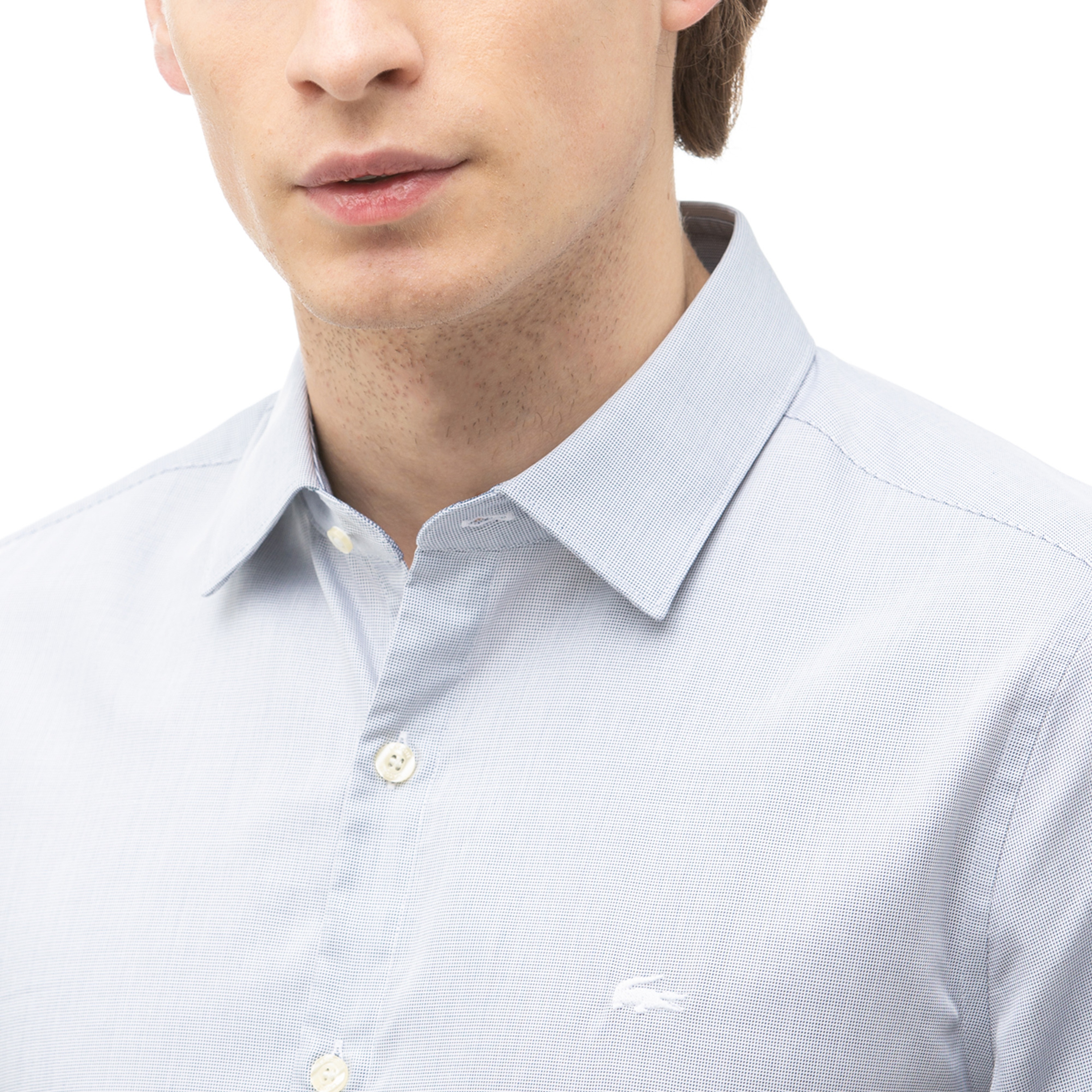 Lacoste Erkek Slim Fit Mavi Gömlek