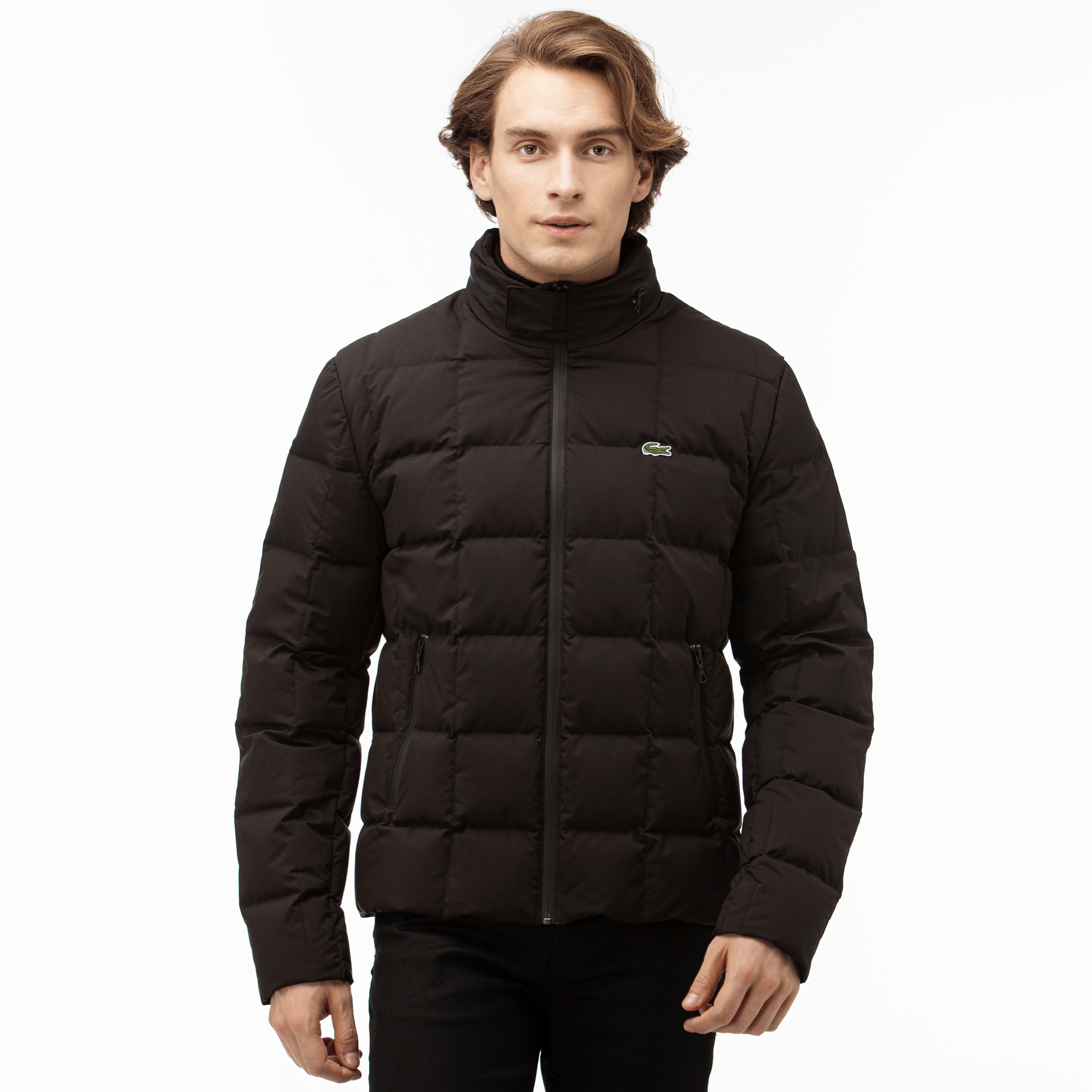 Lacoste Erkek Siyah Kapitone Mont