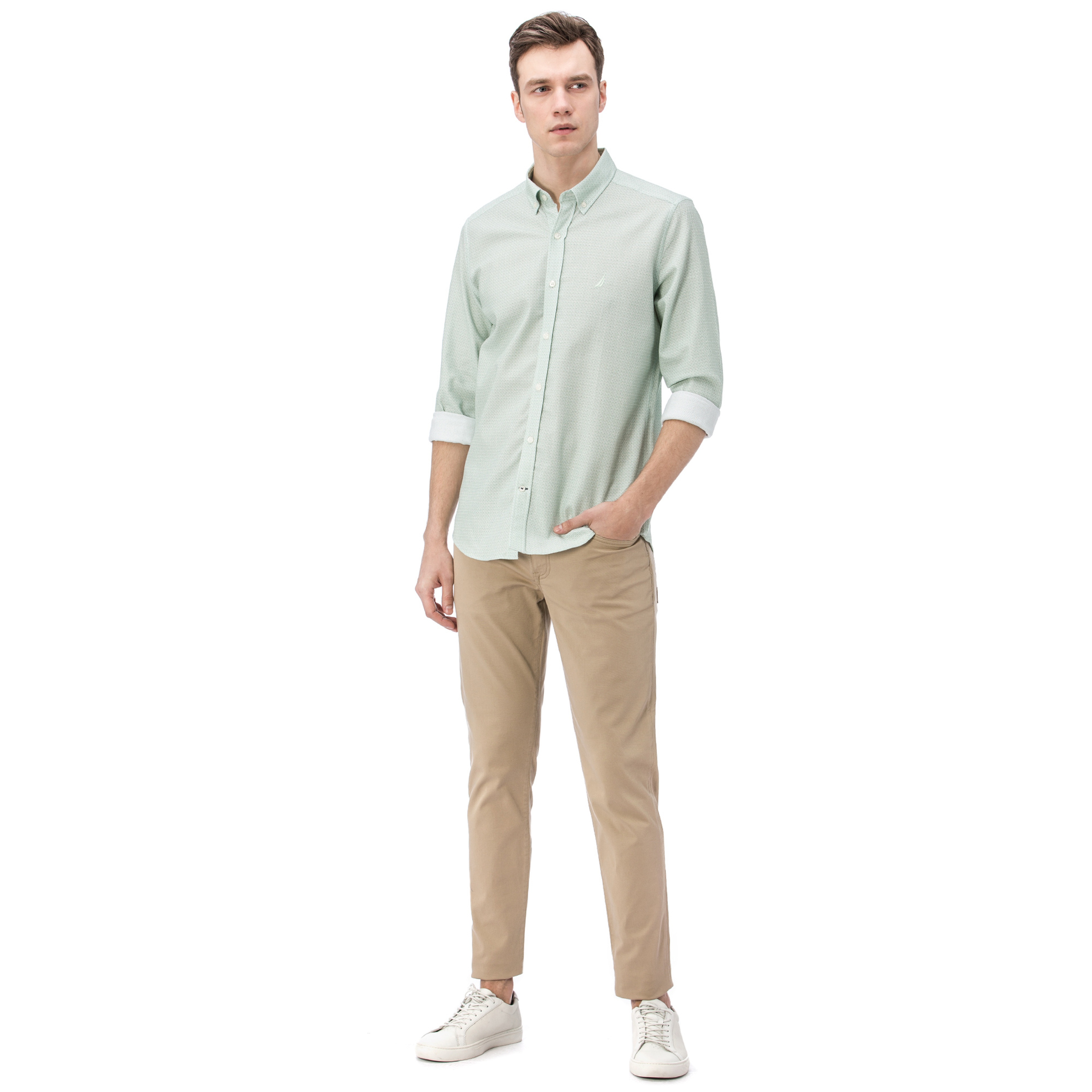 Nautica Erkek Bej Slim Fit Pantolon