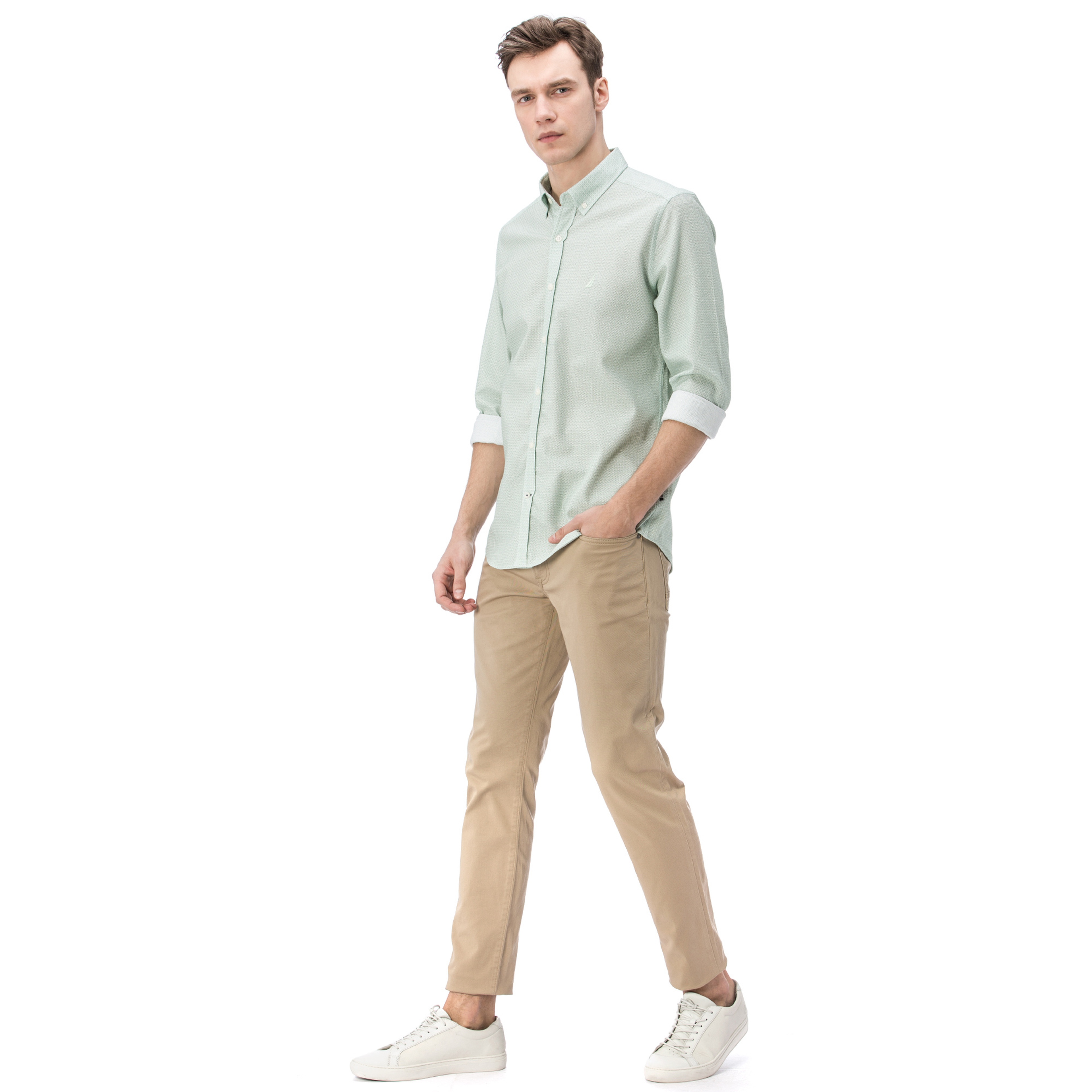 Nautica Erkek Bej Slim Fit Pantolon