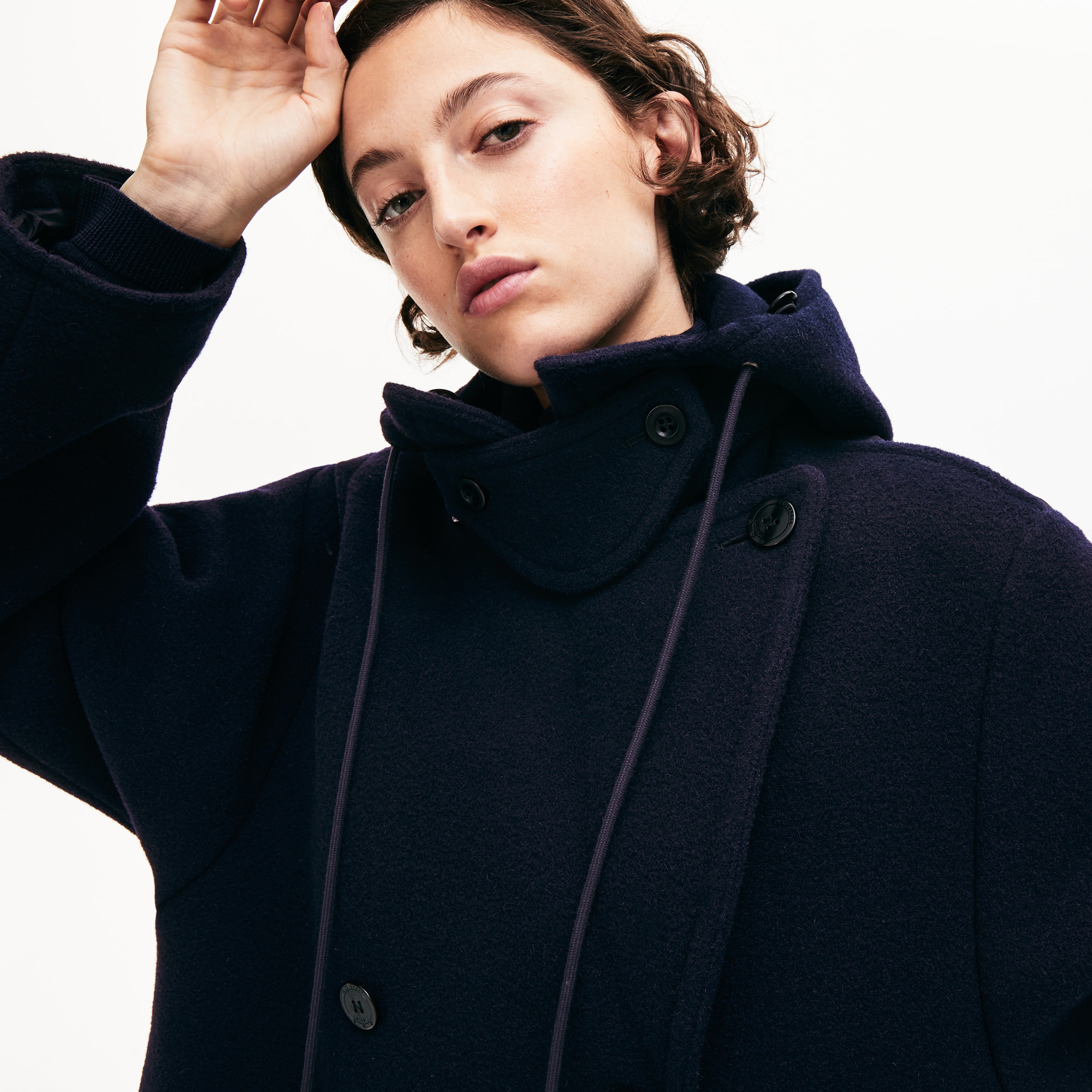 Lacoste X Gloverall Unisex Lacivert Kaban