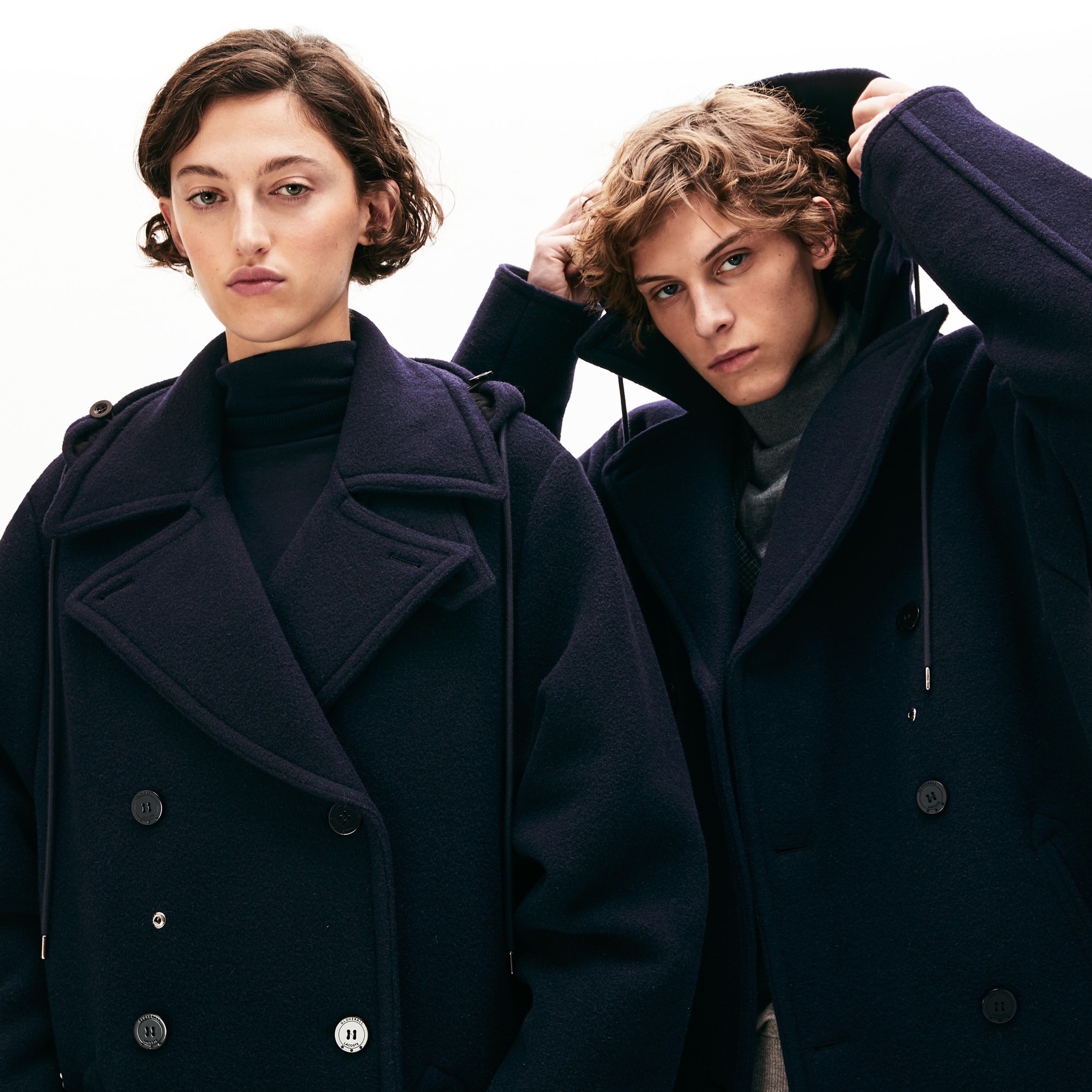 Lacoste X Gloverall Unisex Lacivert Kaban