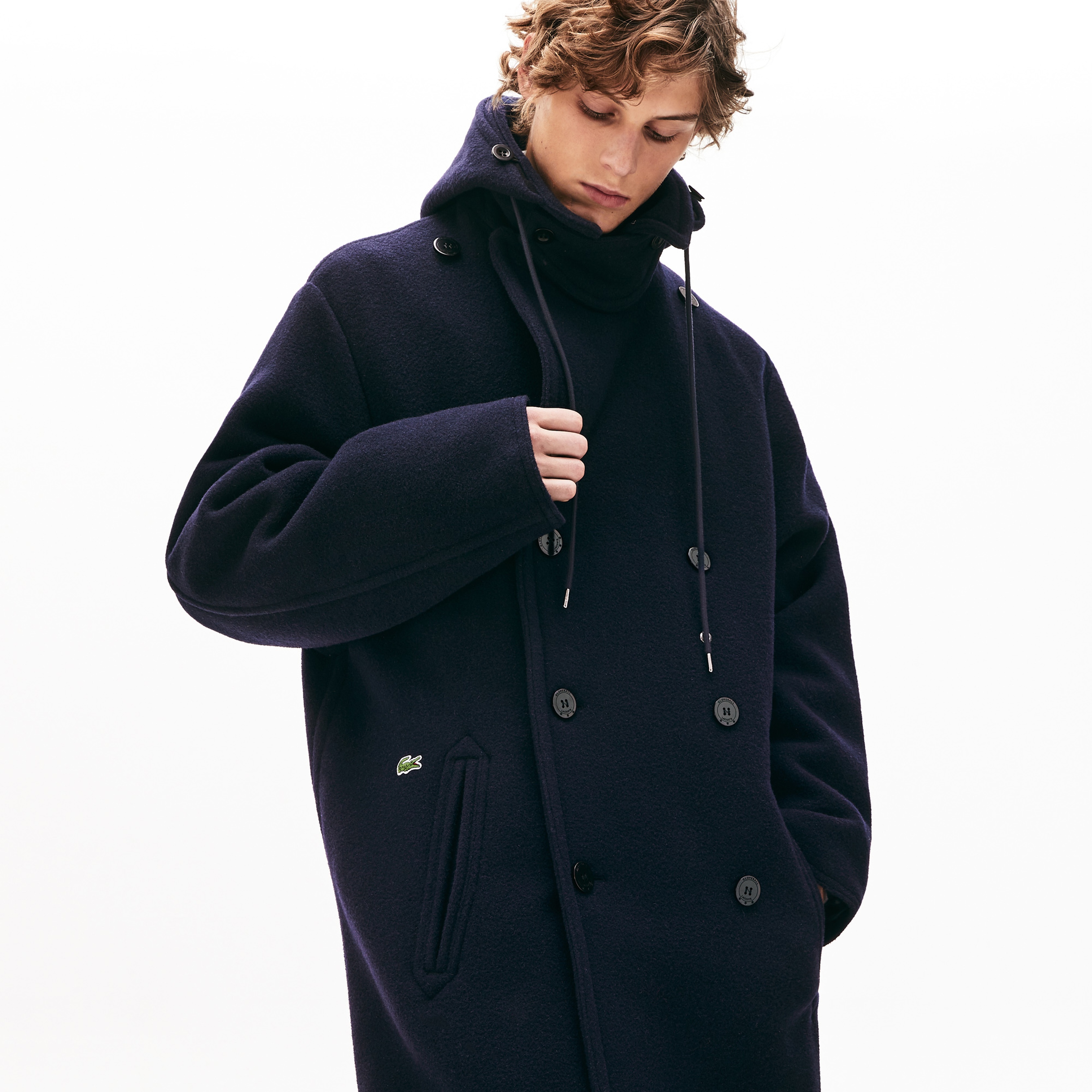 Lacoste X Gloverall Unisex Lacivert Kaban