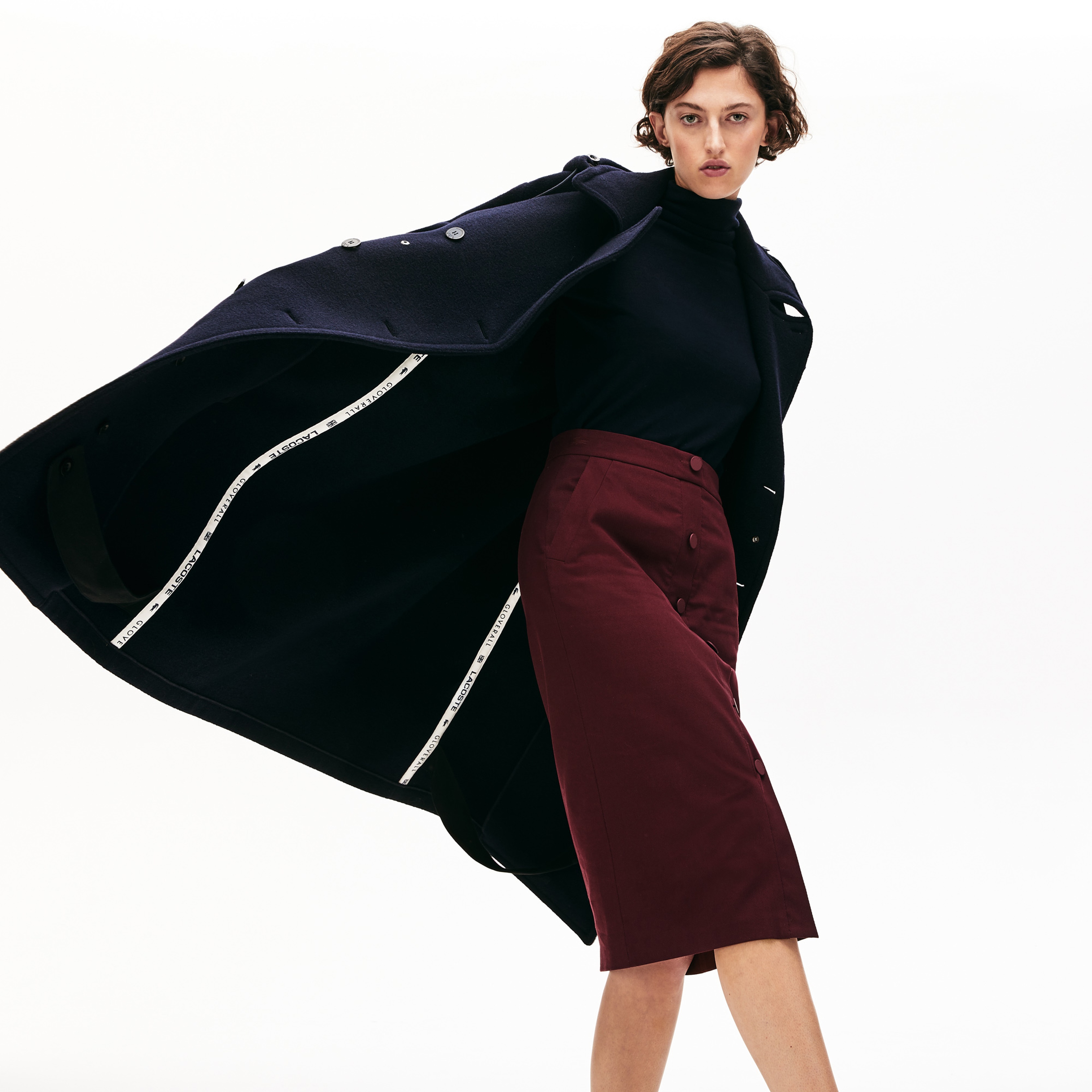 Lacoste X Gloverall Unisex Lacivert Kaban