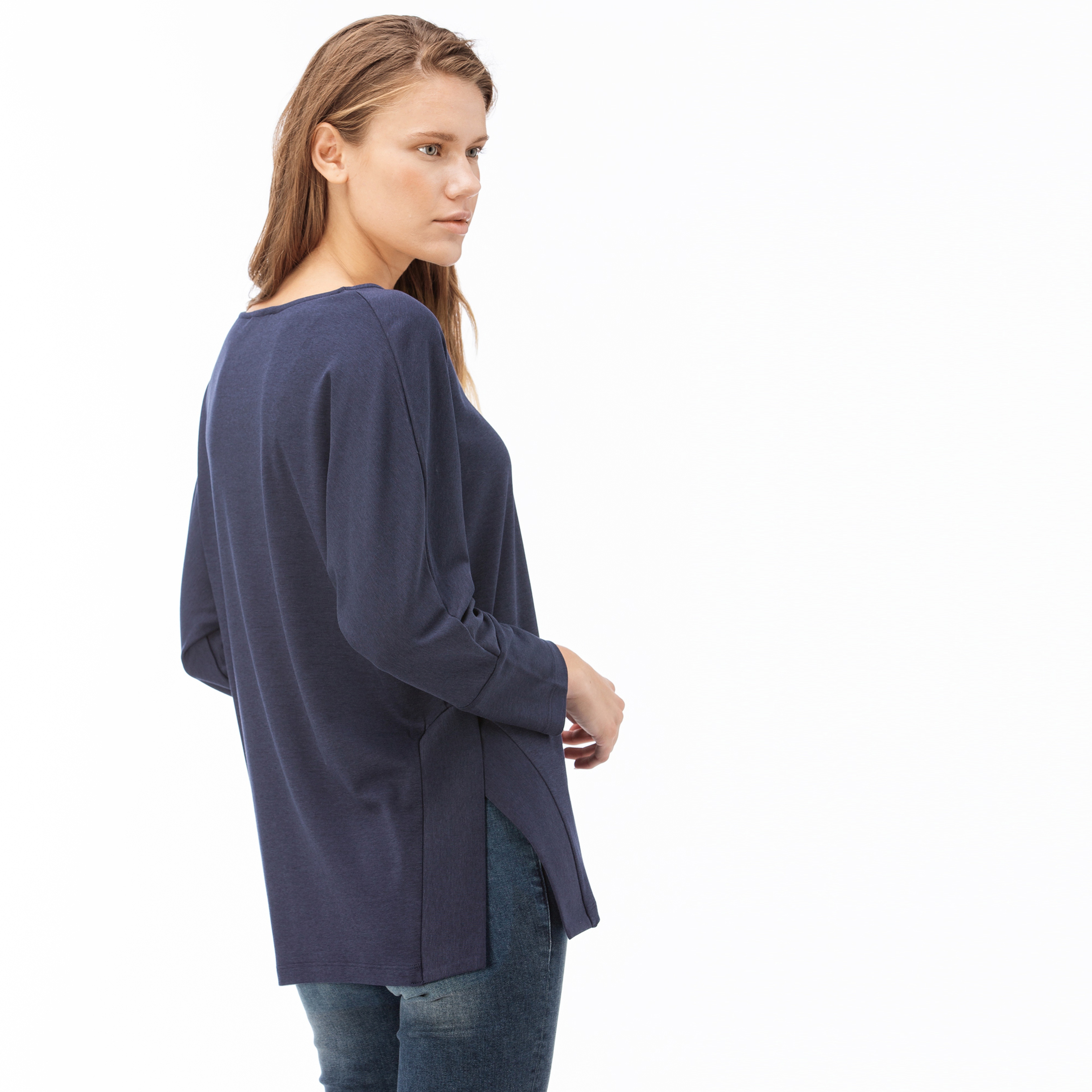 Lacoste Kadın Lacivert Uzun Kollu T-Shirt