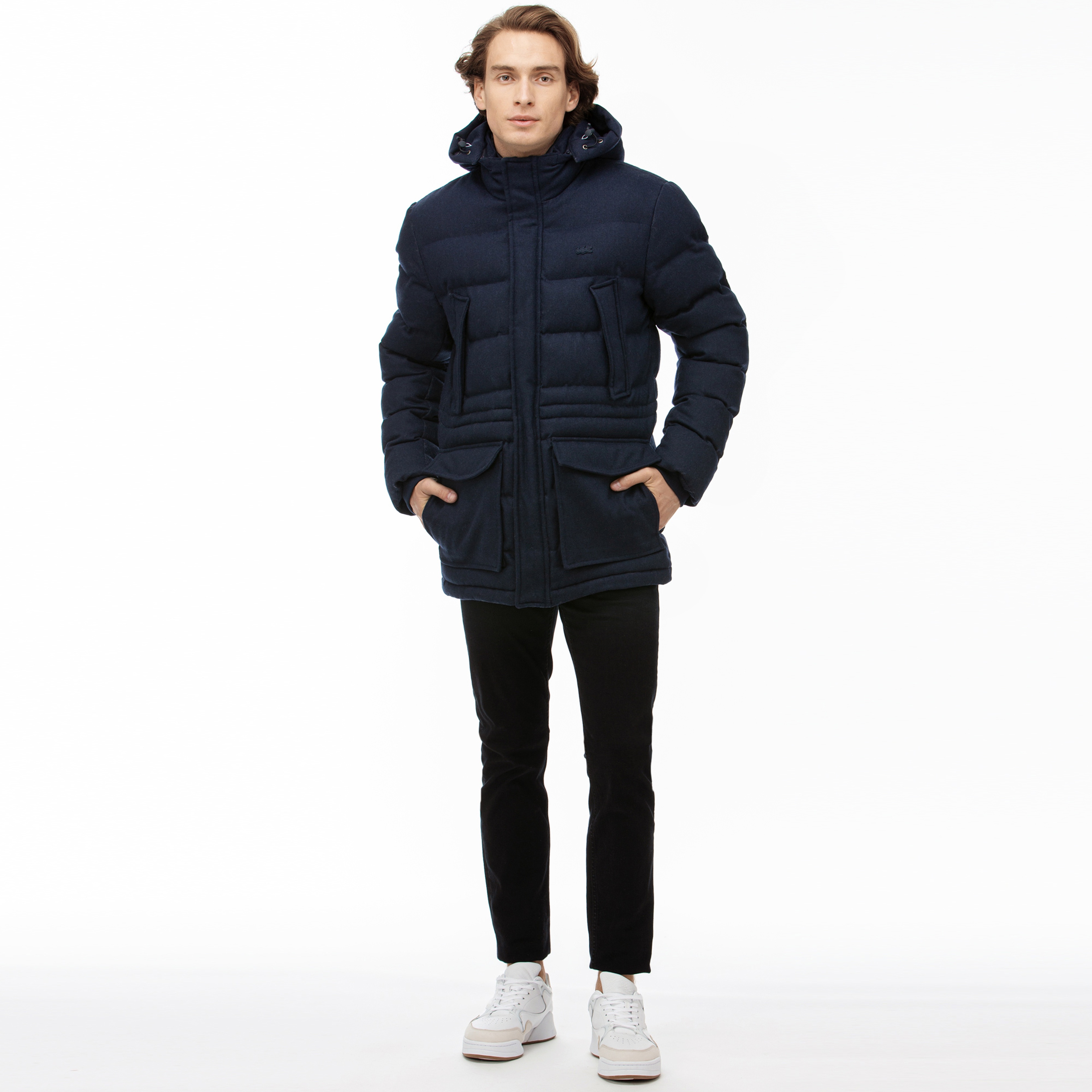 Lacoste Erkek Lacivert Kaz Tüyü Mont