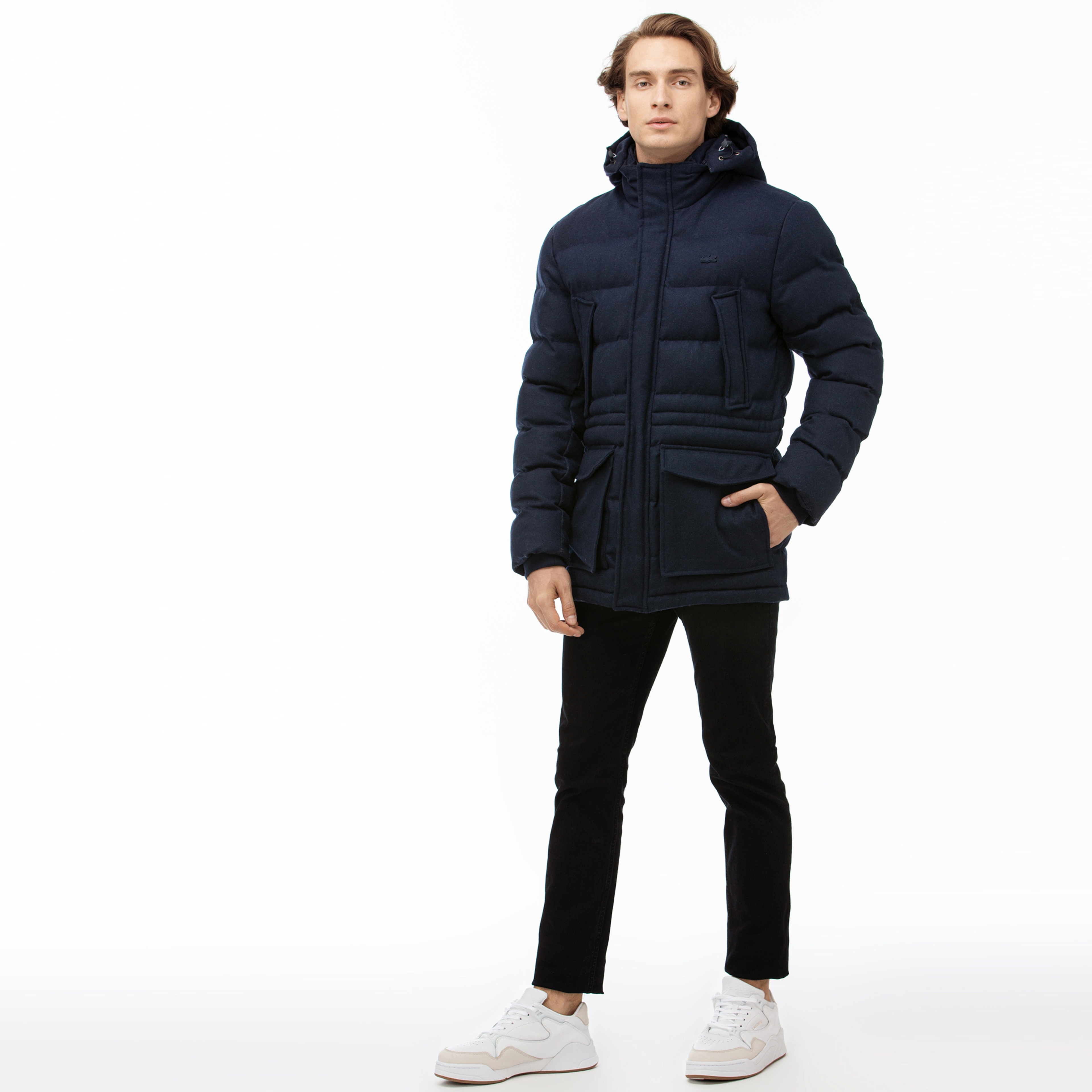 Lacoste Erkek Lacivert Kaz Tüyü Mont