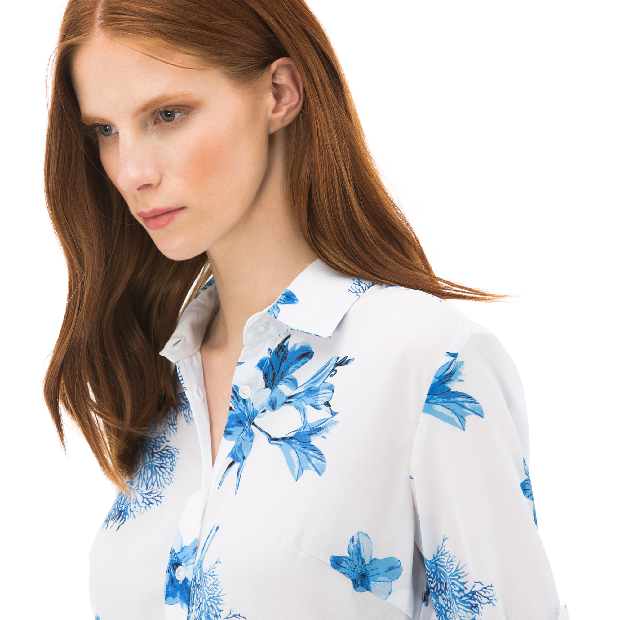 Nautica Kadın Beyaz Uzun Kollu Slim Fit Gömlek