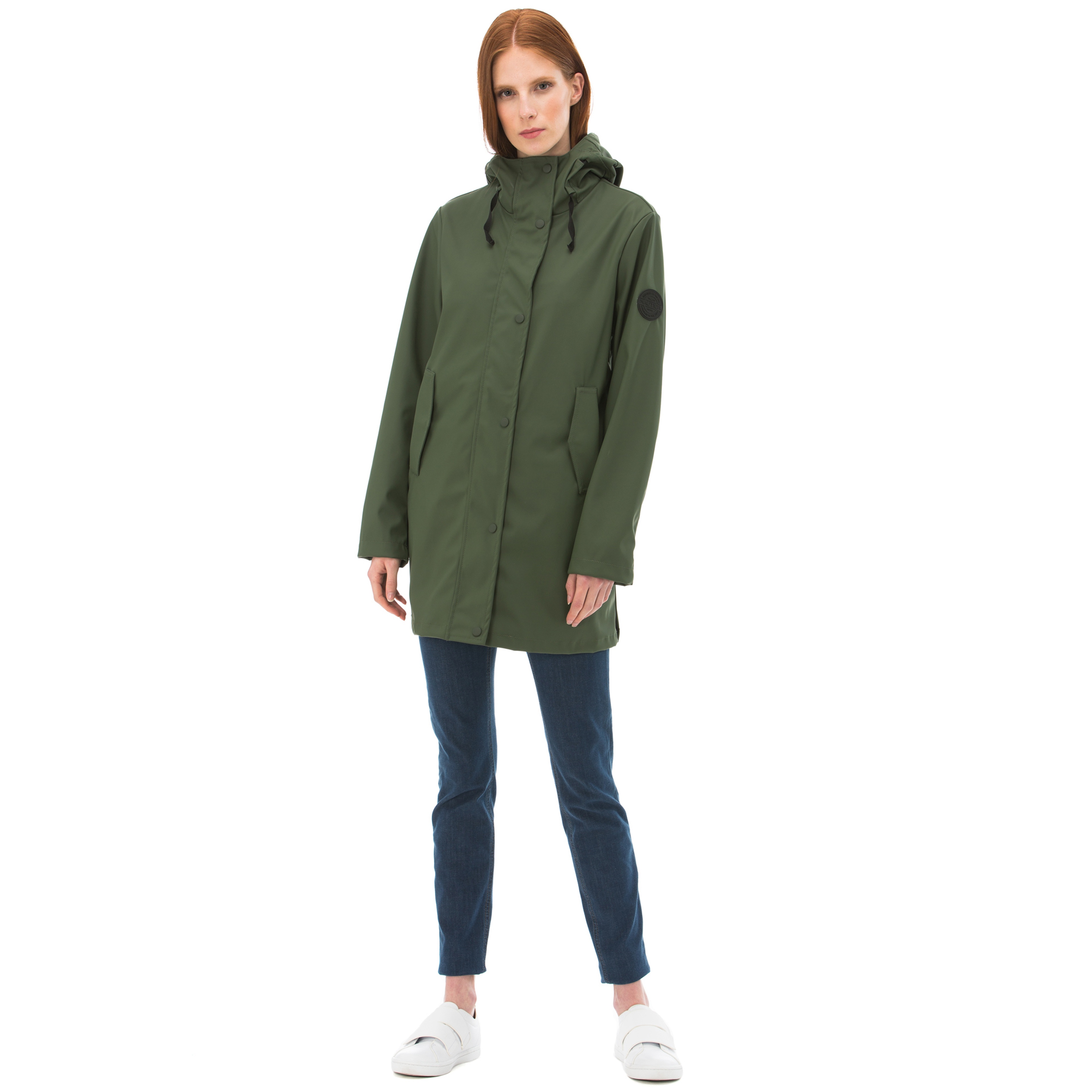 Nautica Kadın Yeşil Kapüşonlu Yağmurluk