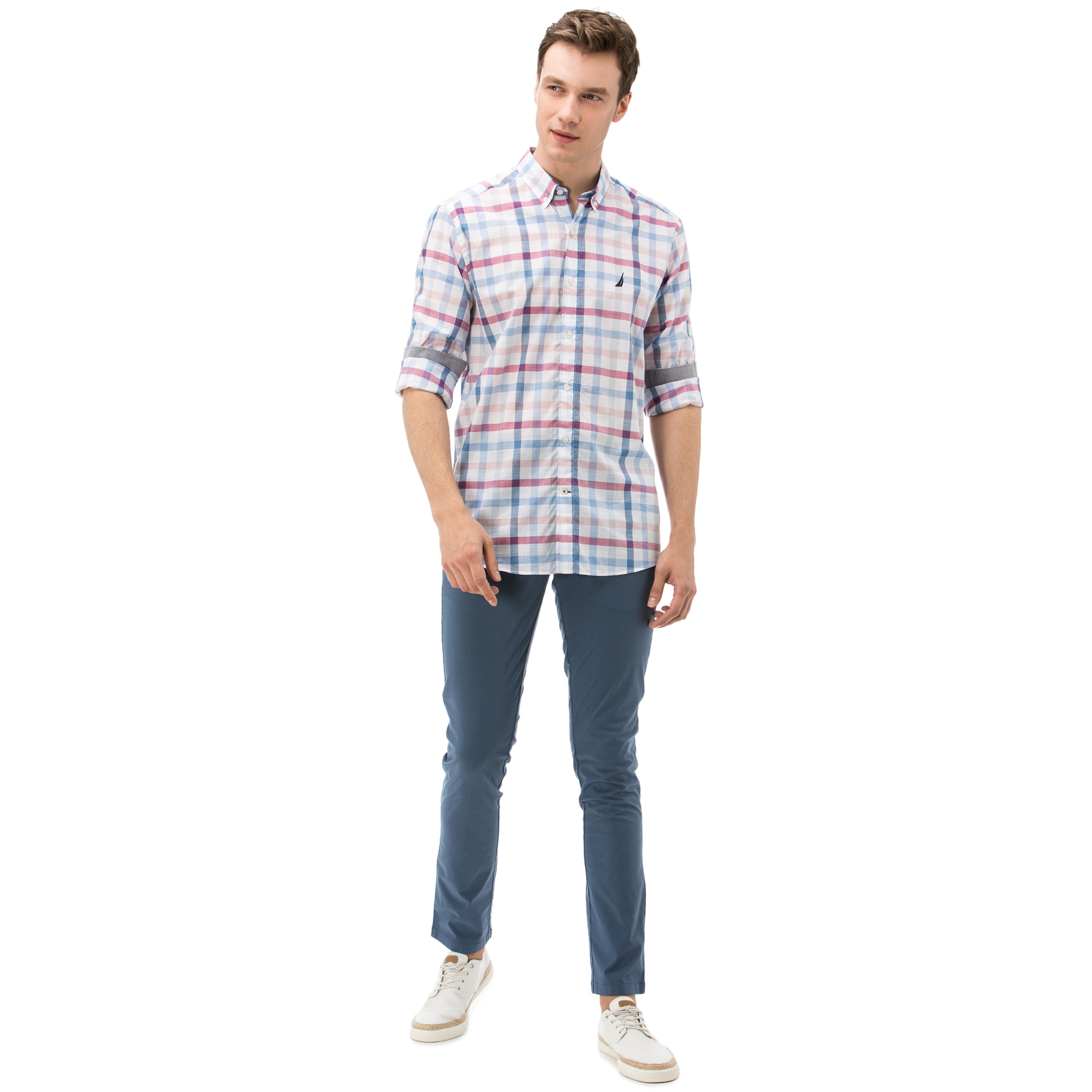 Nautica Erkek Mavi Chino Slim Fit Pantolon