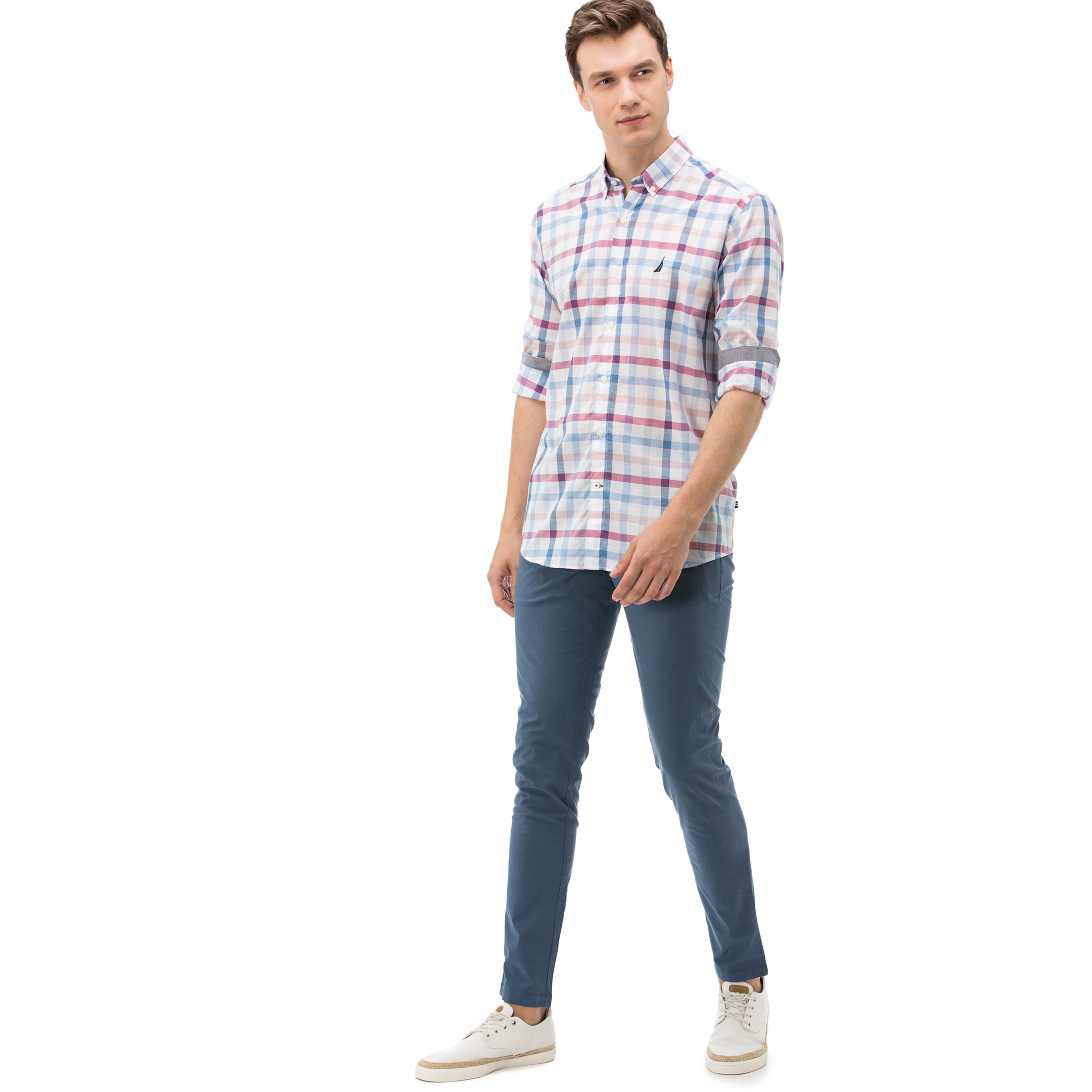 Nautica Erkek Mavi Chino Slim Fit Pantolon