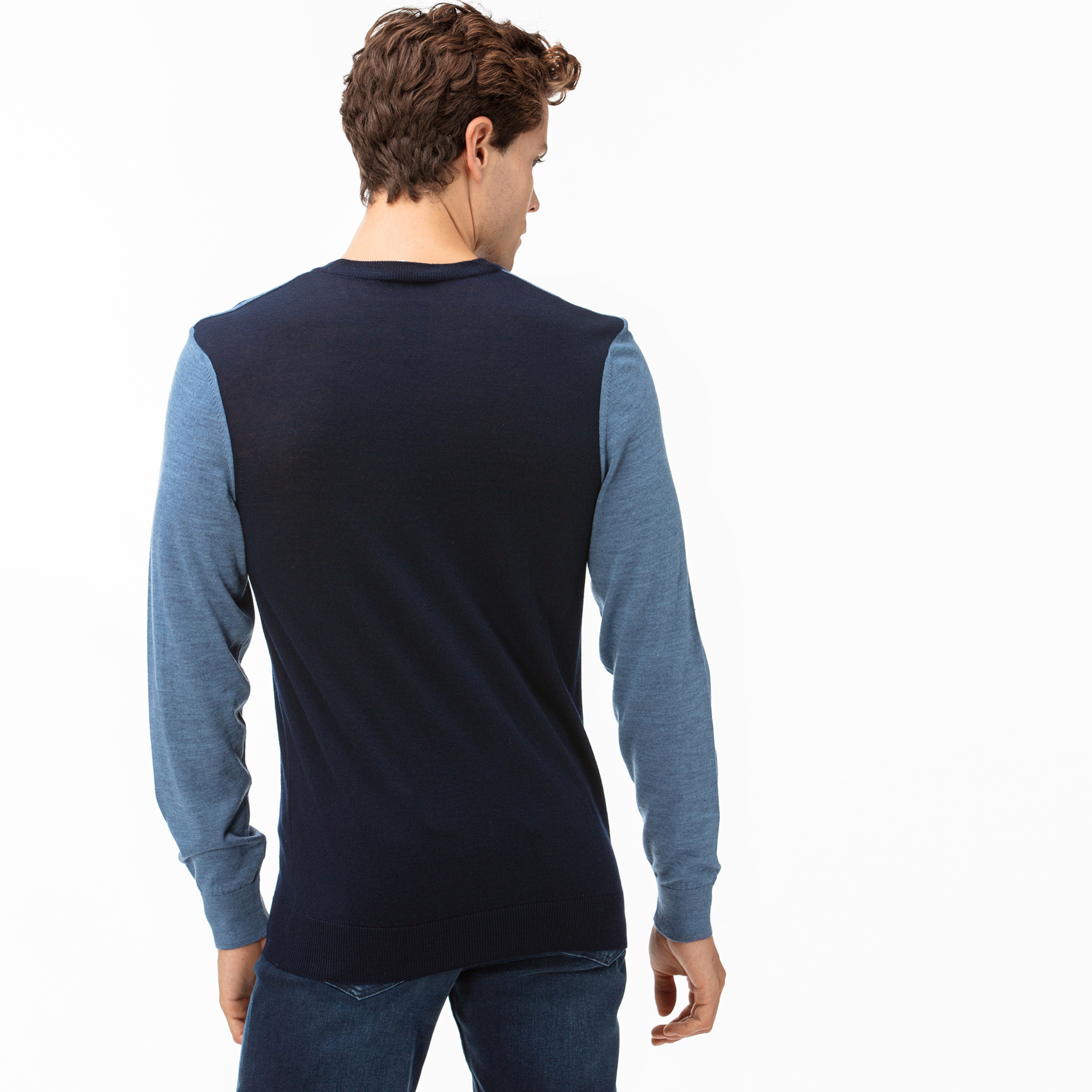 Lacoste Erkek Lacivert Triko Kazak