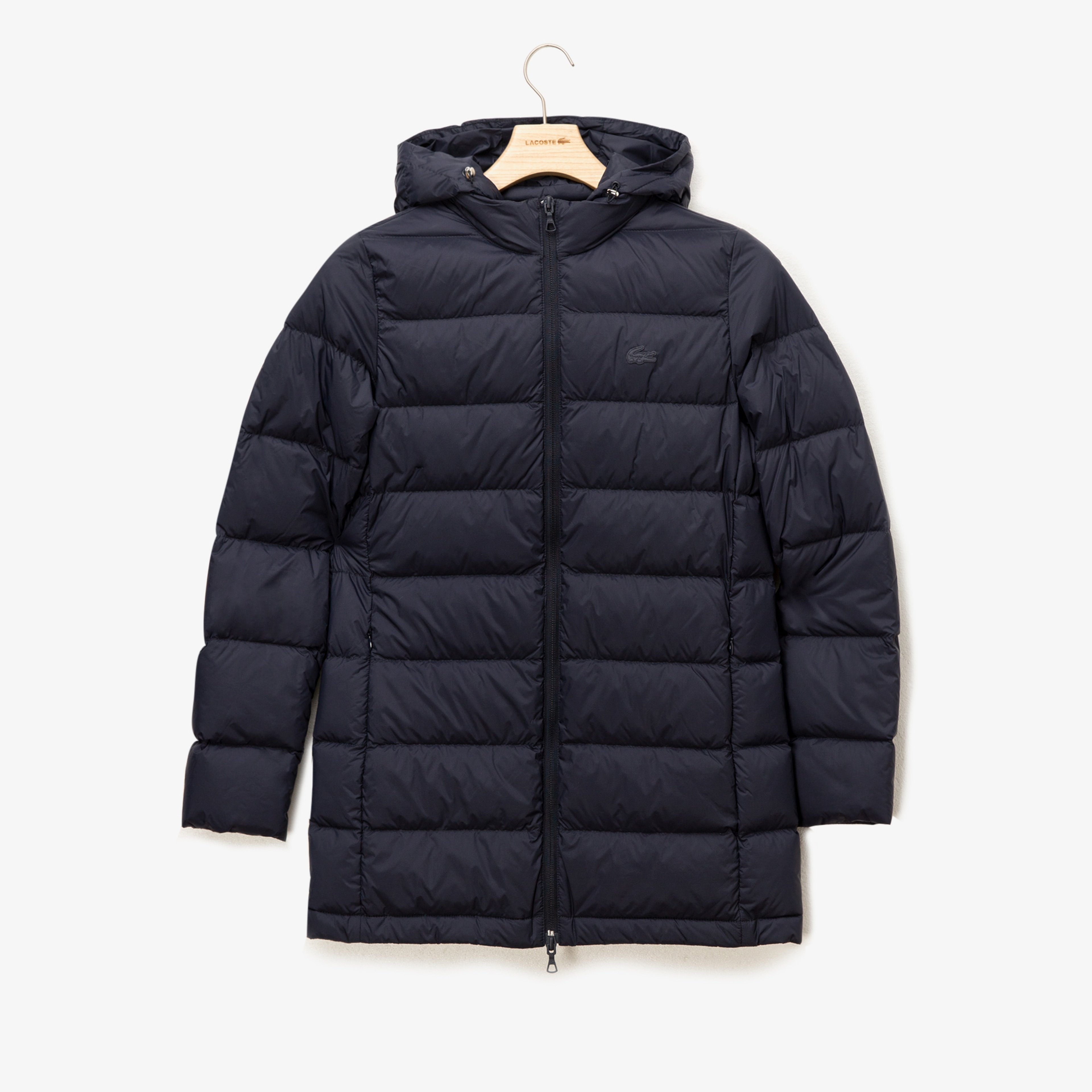 Lacoste Kadın Kapüşonlu Lacivert Kapitone Mont