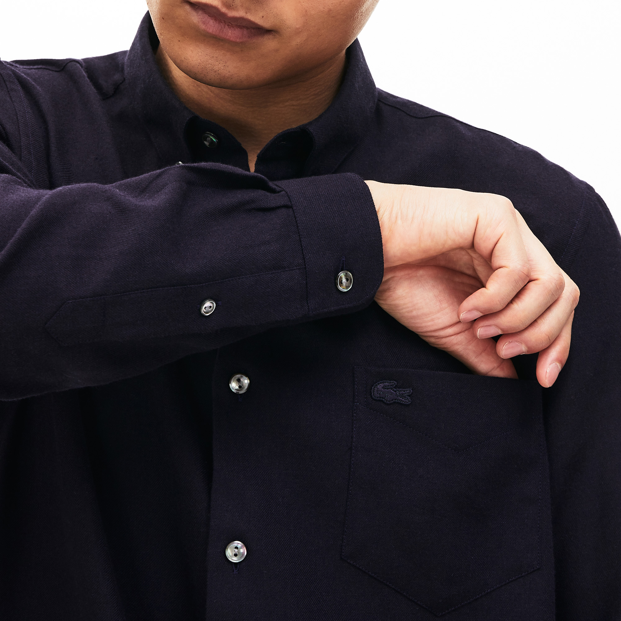 Lacoste Erkek Regular Fit Lacivert Gömlek