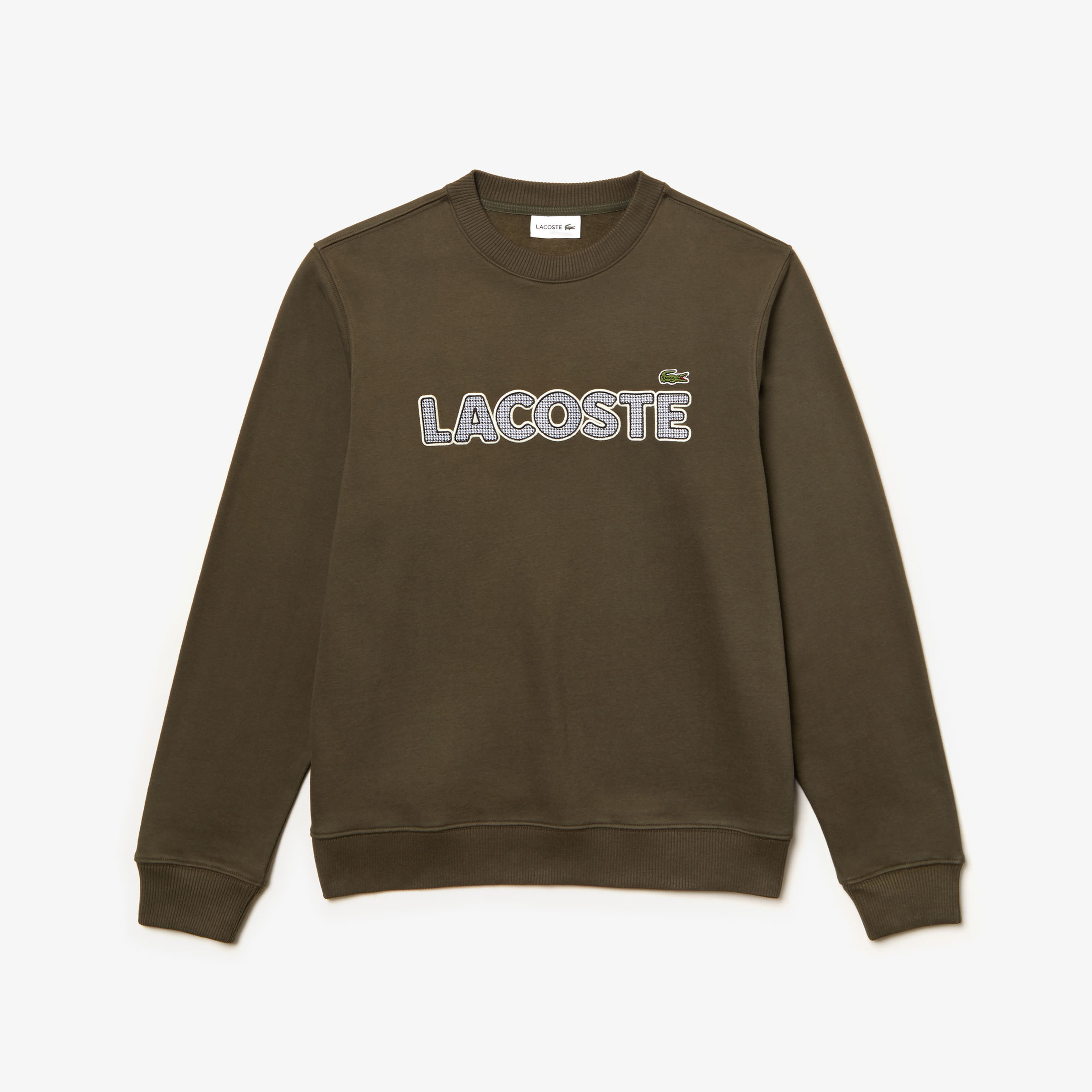 Lacoste Erkek Baskılı Bisiklet Yaka Yeşil Sweatshirt