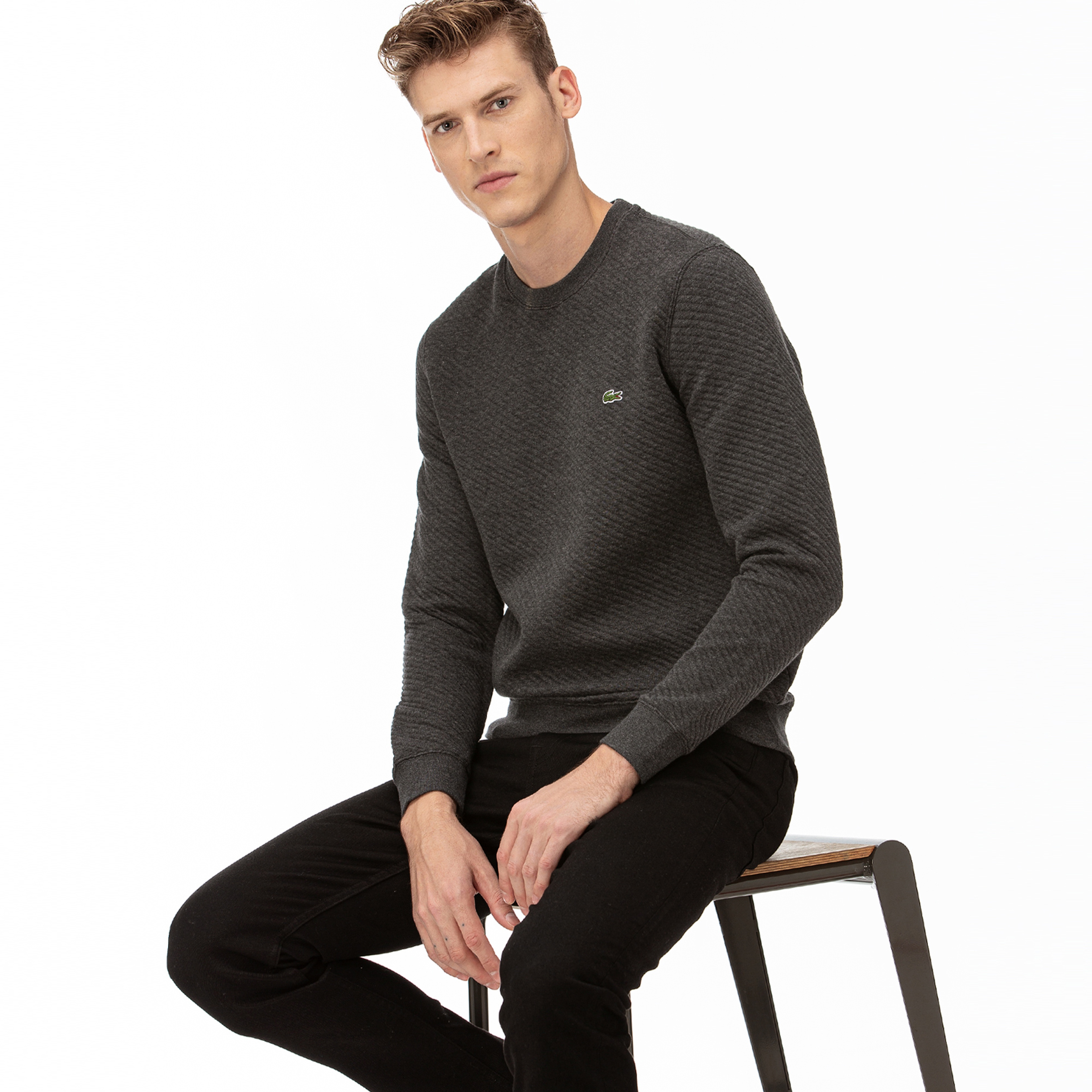 Lacoste Erkek Gri Sweatshirt