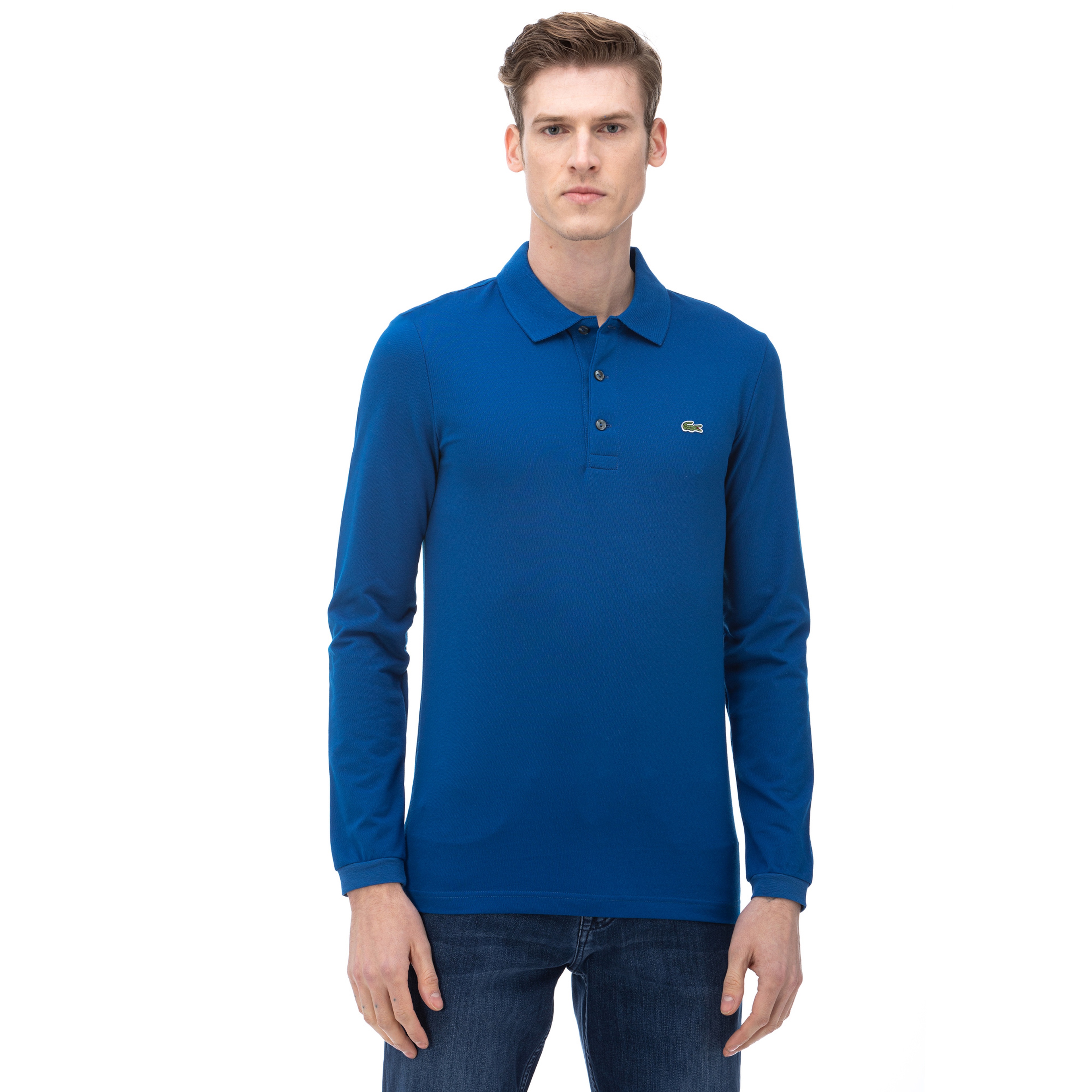 Lacoste Erkek Uzun Kollu Mavi Polo