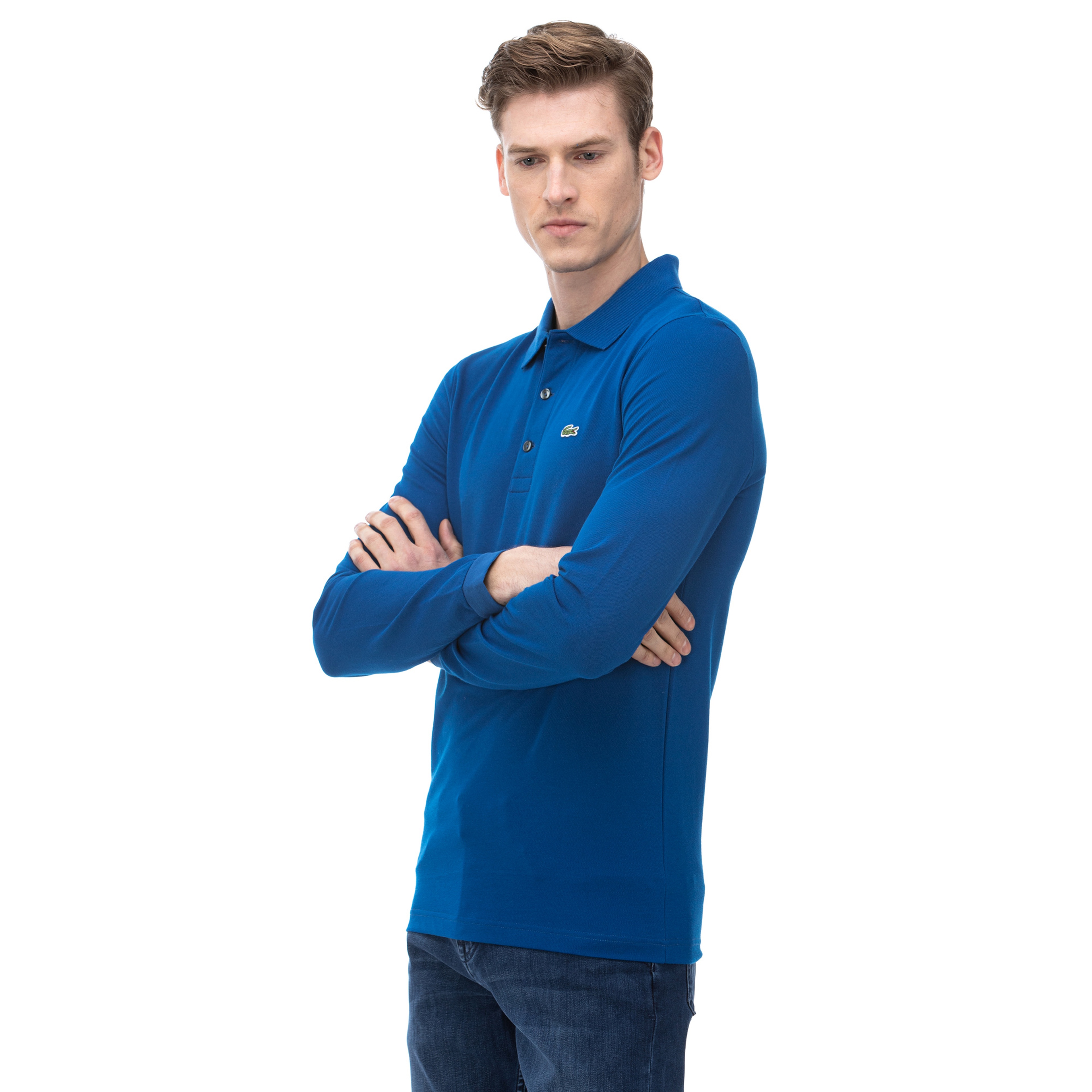 Lacoste Erkek Uzun Kollu Mavi Polo