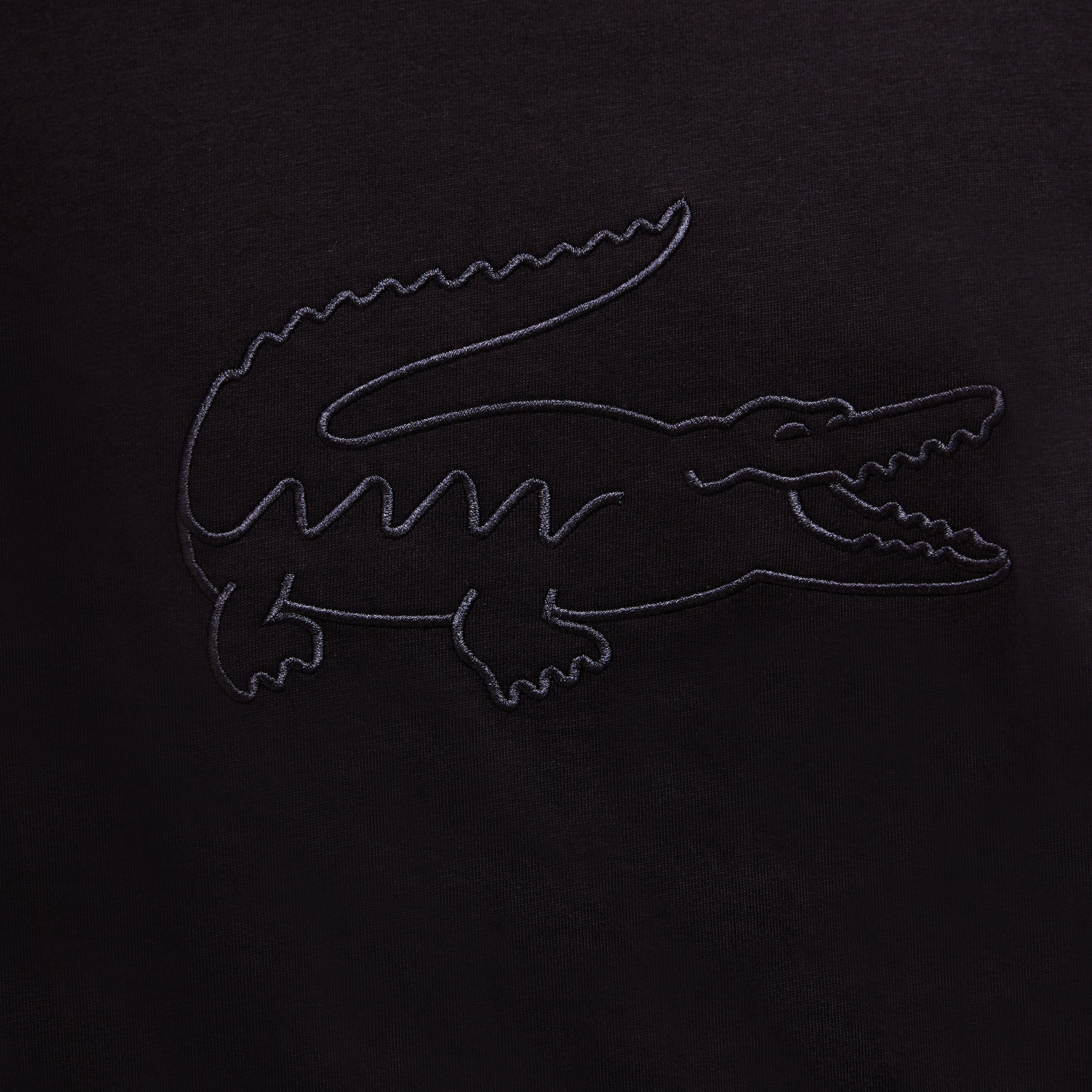 Lacoste Erkek Regular Fit Timsah Baskılı Siyah T-Shirt