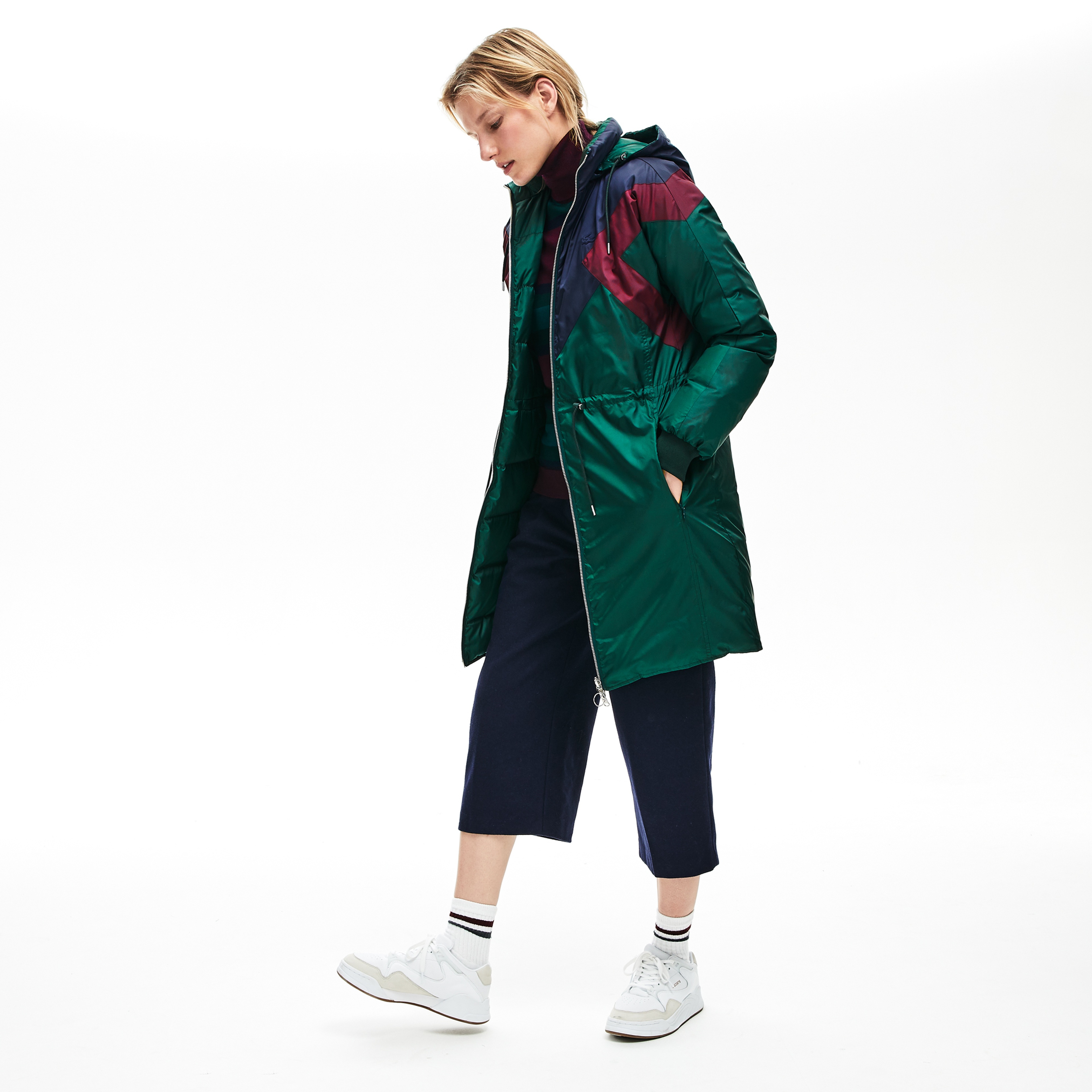 Lacoste Kadın Çift Taraflı Yeşil Mont