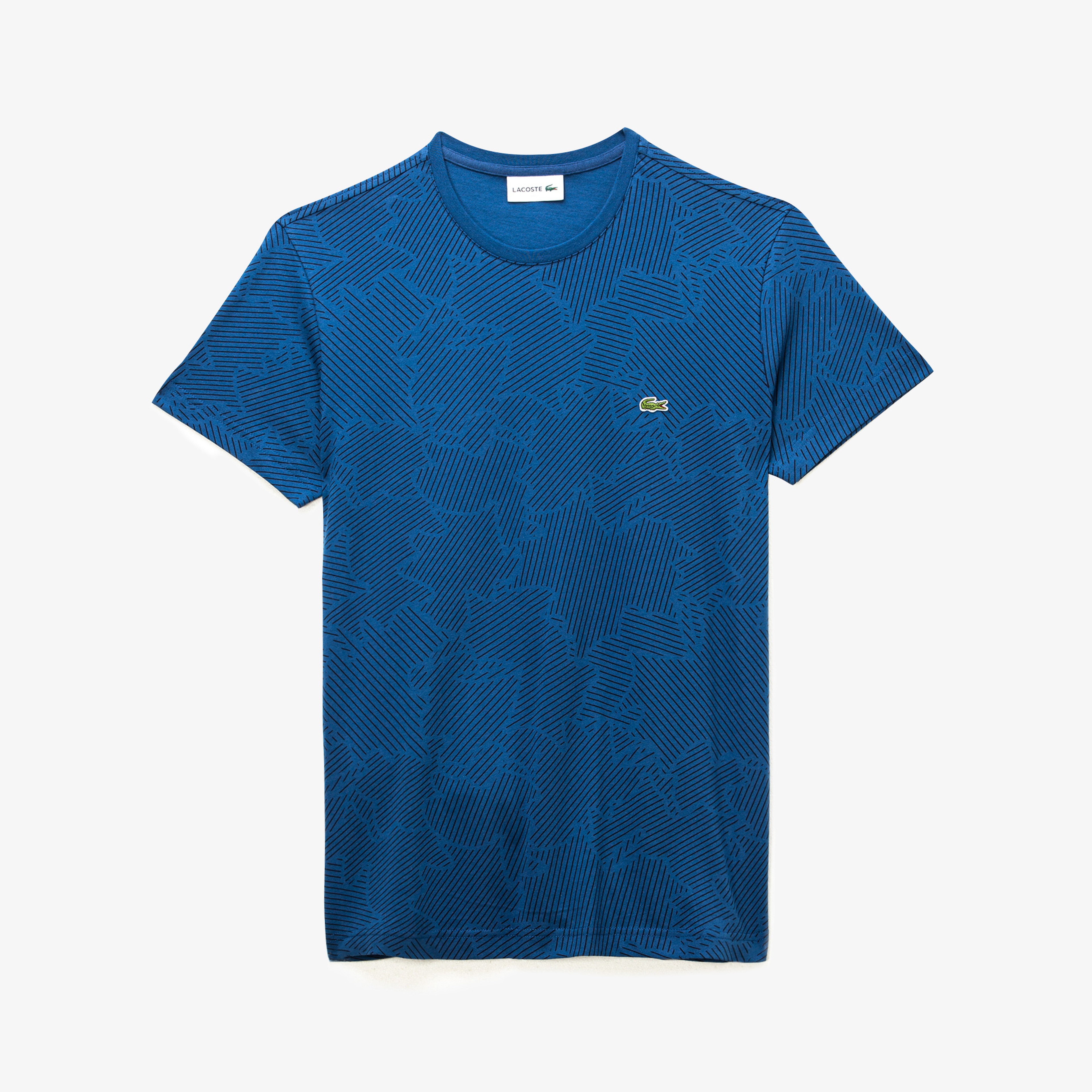 Lacoste Erkek Mavi Desenli T-Shirt