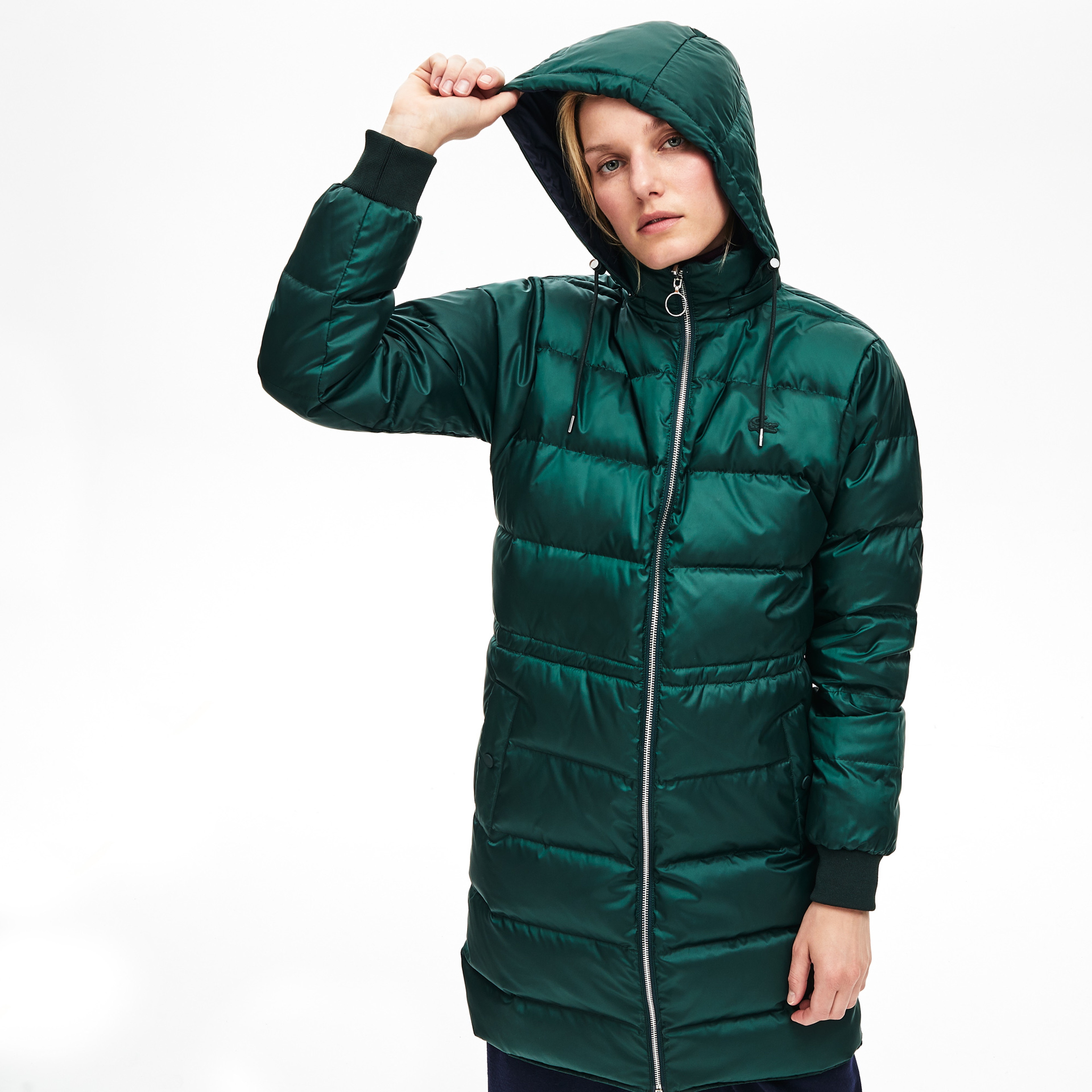 Lacoste Kadın Çift Taraflı Yeşil Mont