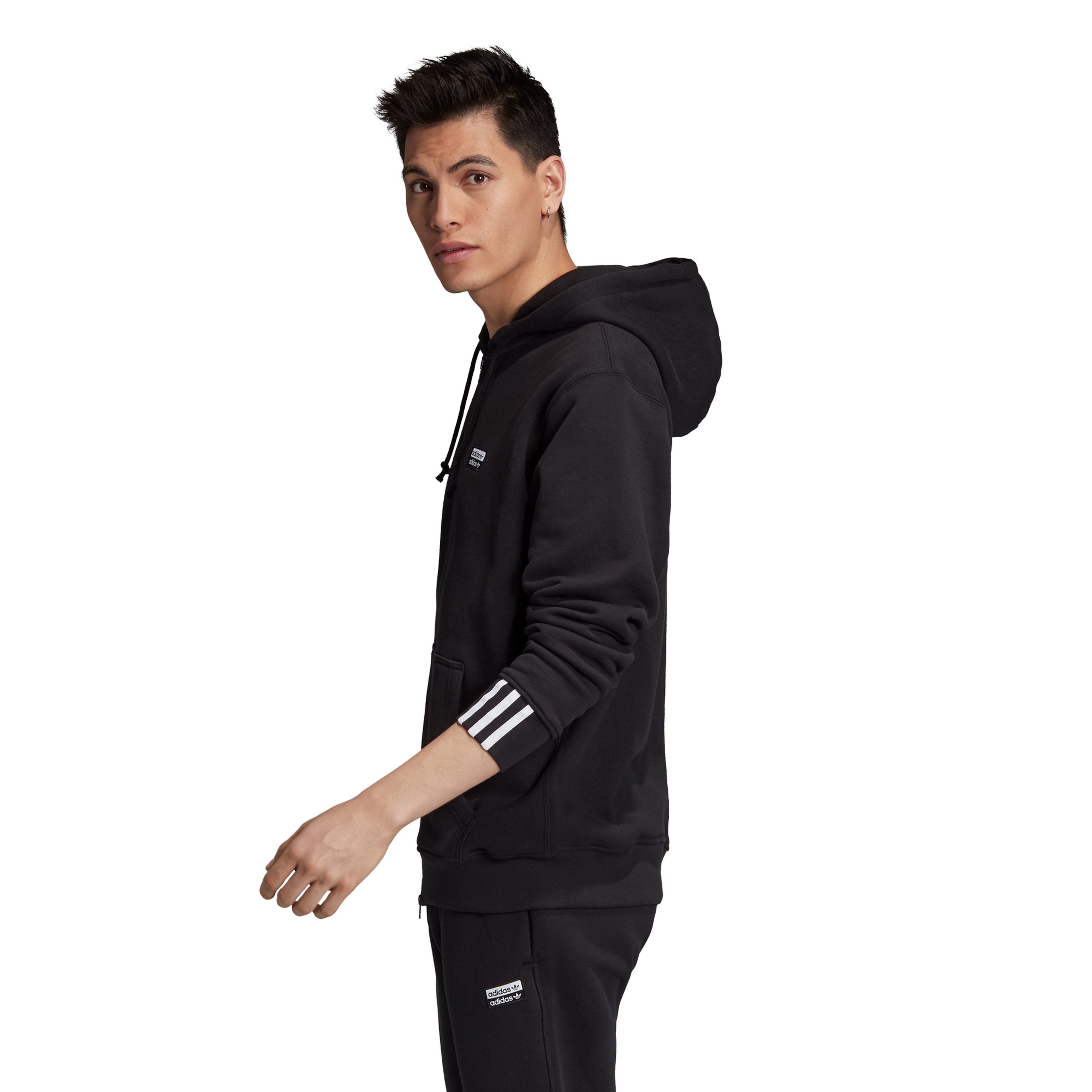 adidas Kapüşonlu Erkek Siyah Fermuarlı Sweatshirt