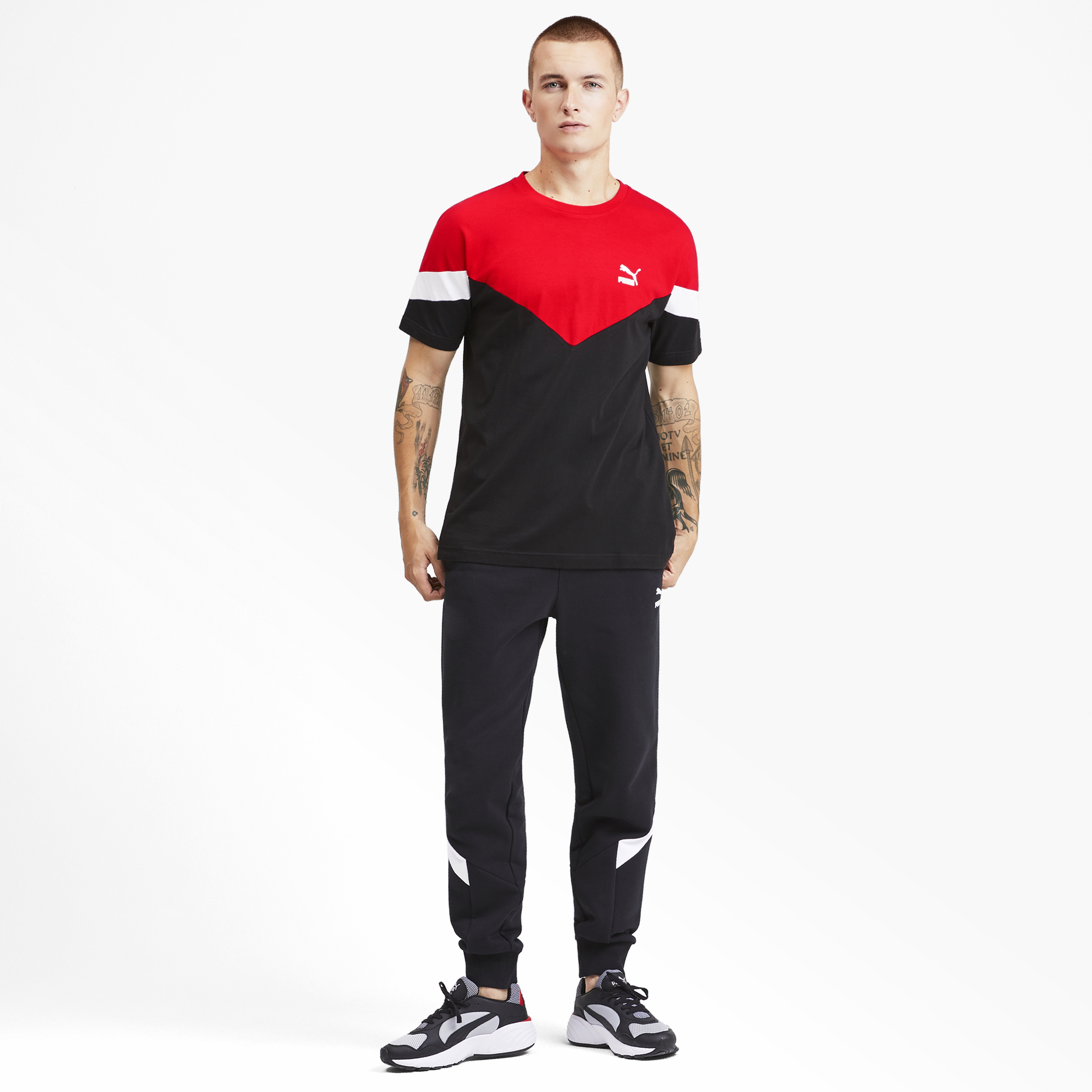 Puma Iconic MCS Erkek Kırmızı-Siyah T-Shirt