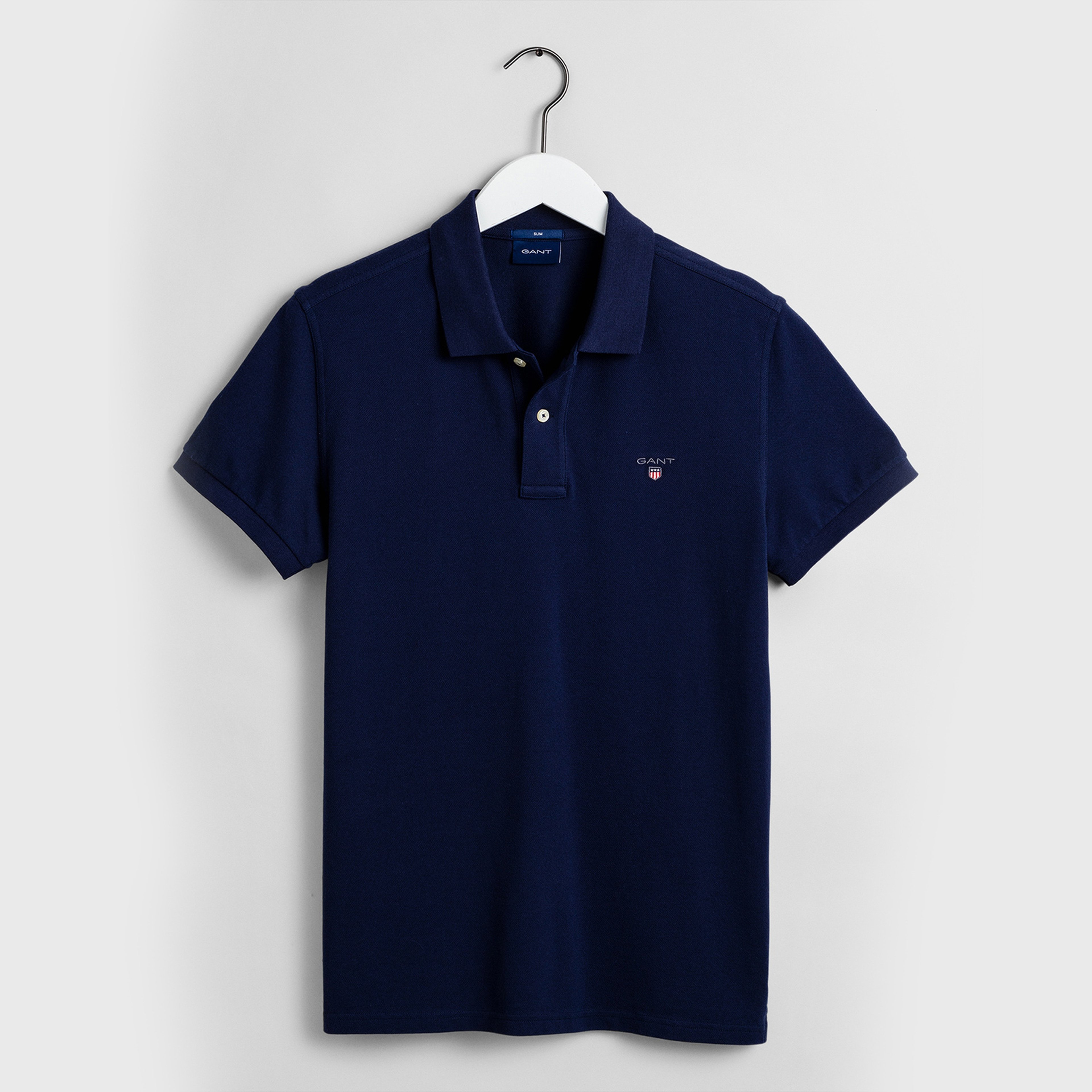 GANT Erkek Lacivert Slim Fit Polo