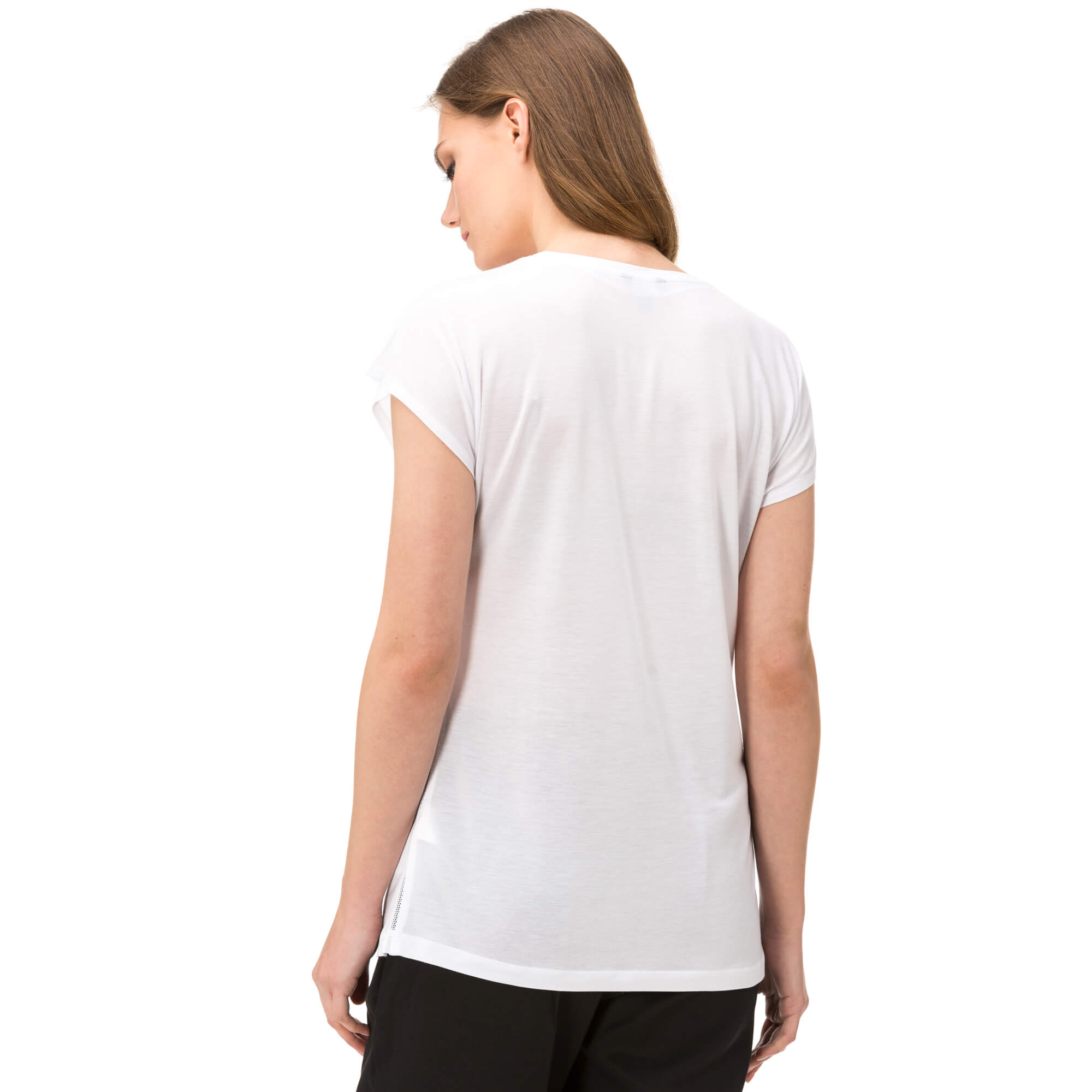 NAUTICA KADIN BEYAZ KISA KOLLU V YAKA T-SHIRT