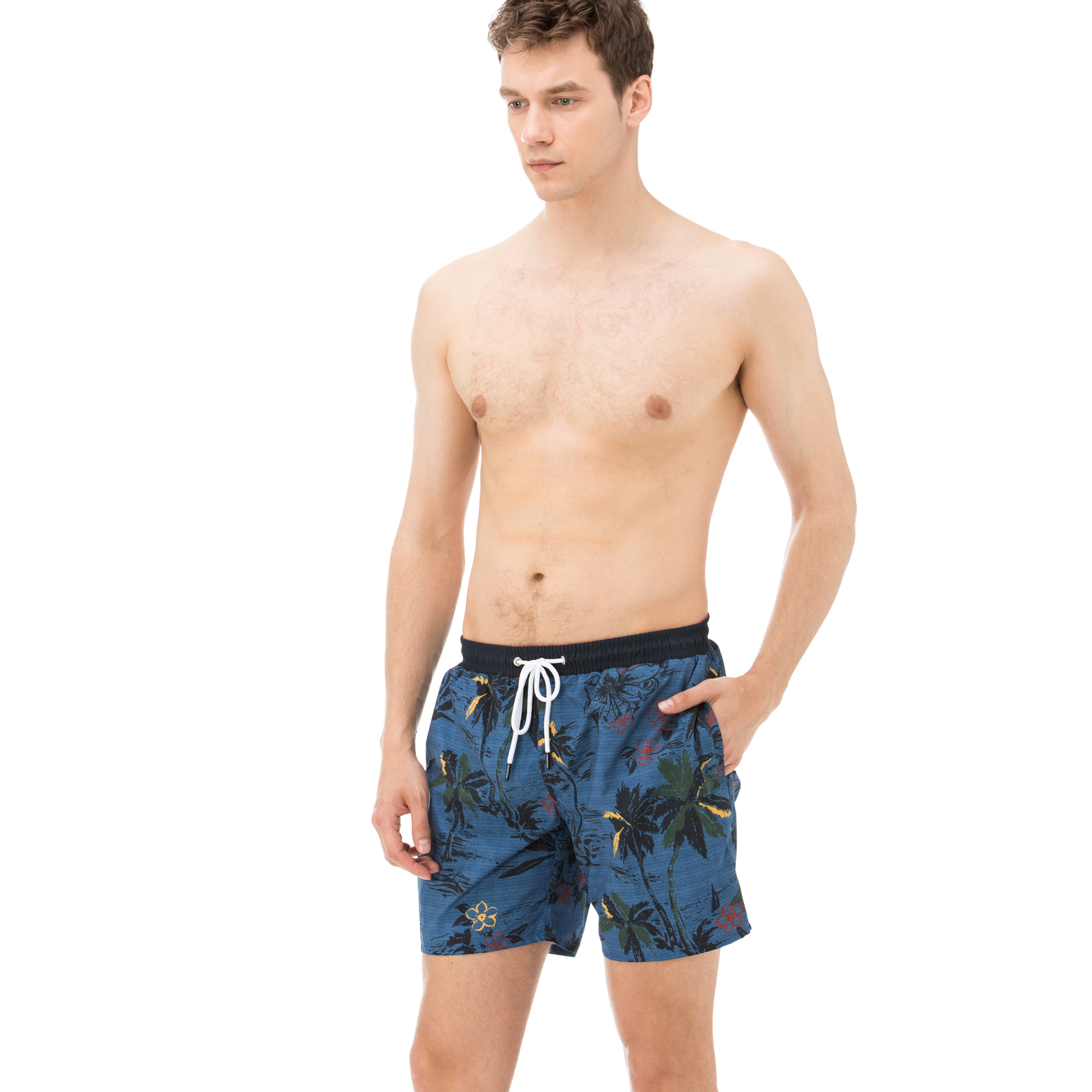 Nautica Erkek Baskılı Mavi Mayo Şort