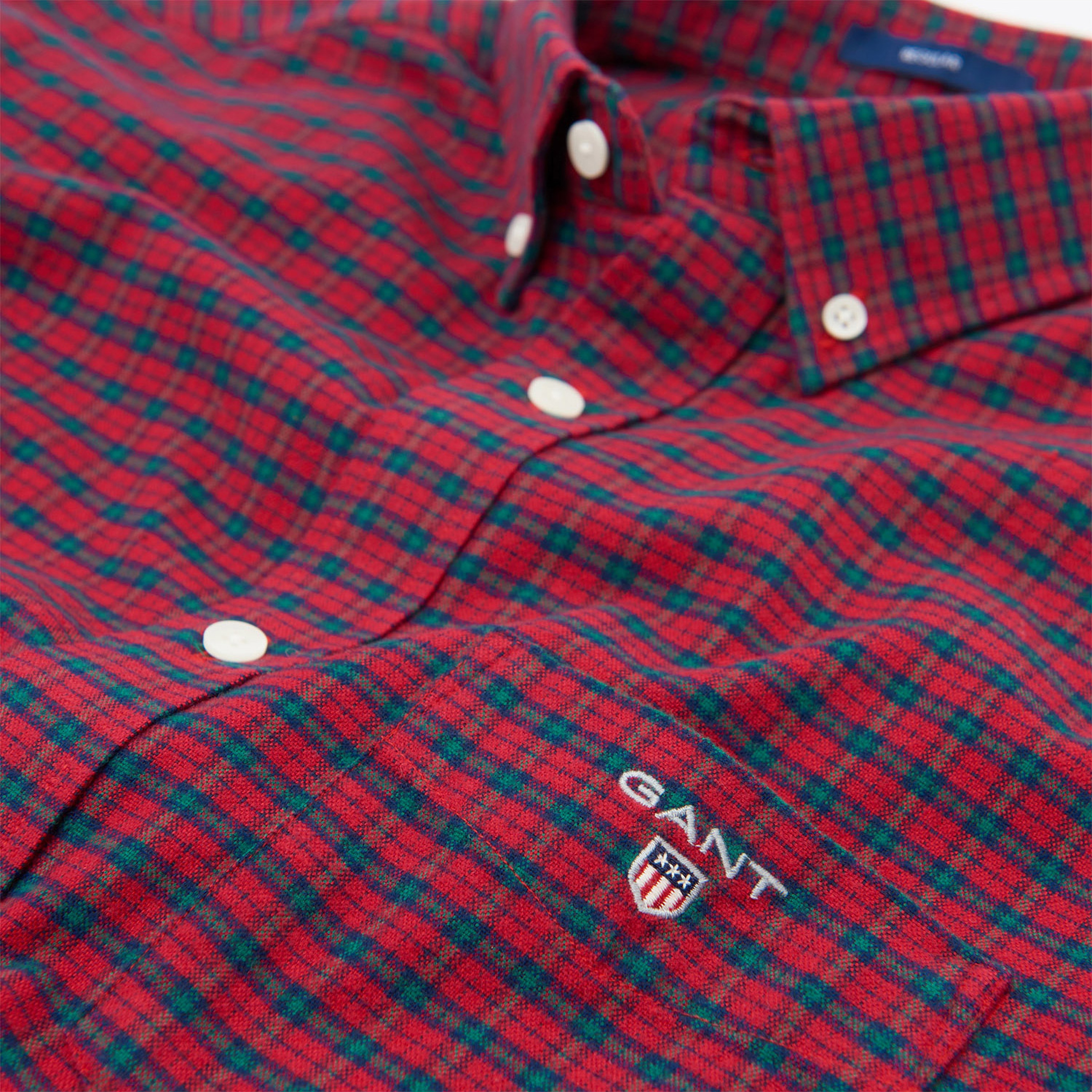 Gant Erkek Bordo Kareli Oxford Regular fit Gömlek