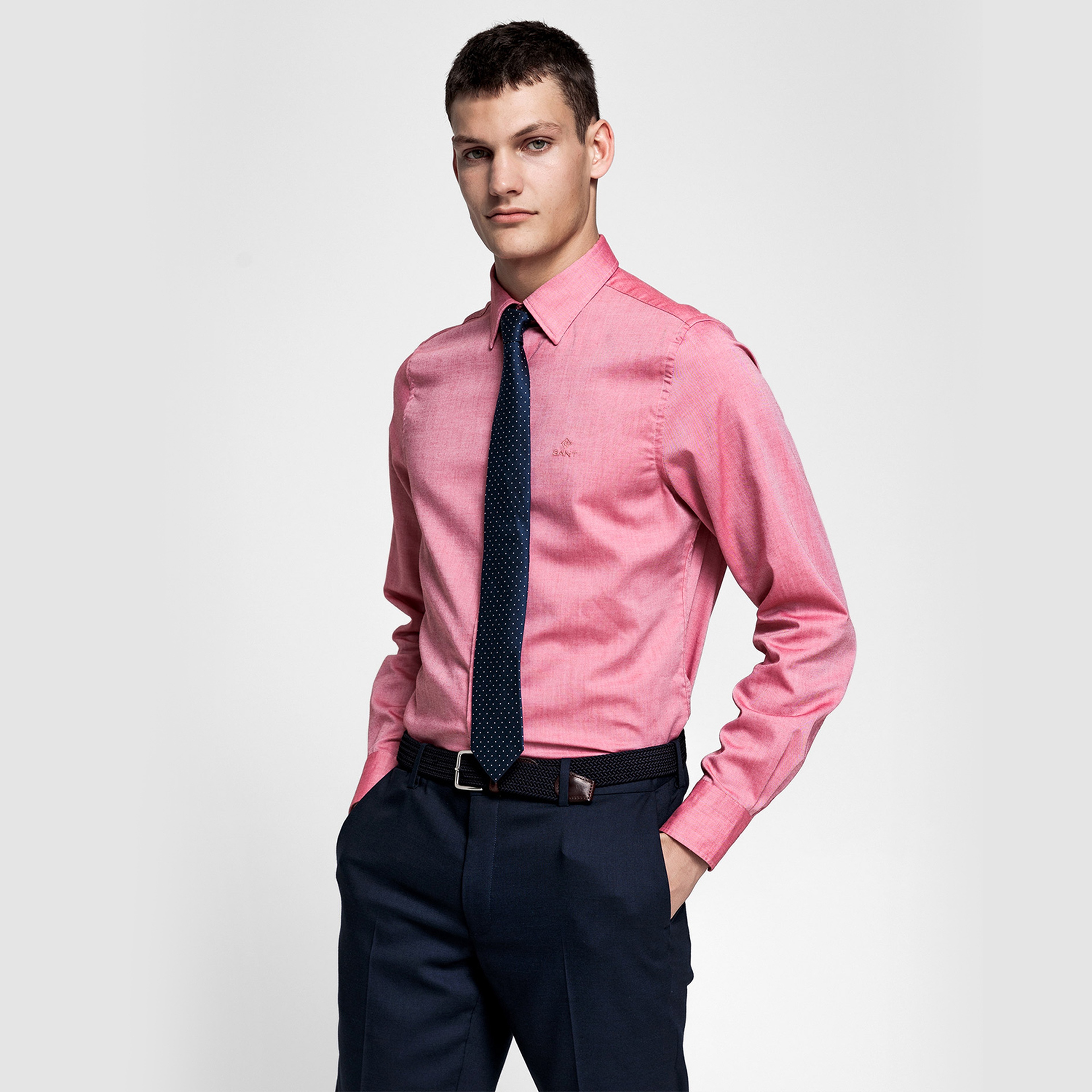 GANT Erkek Pembe Slim Fit Tech Prep Oxford Gömlek