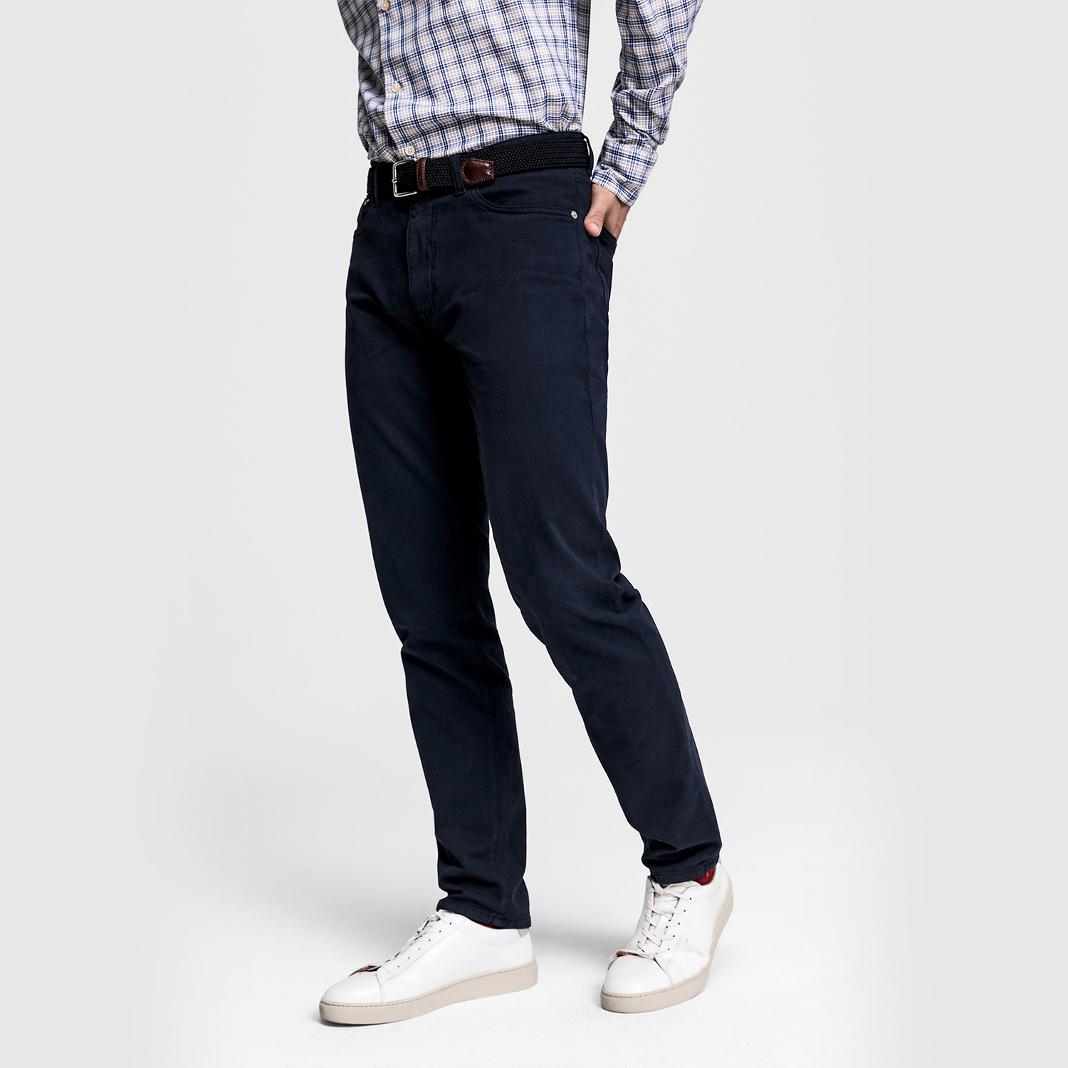 GANT Erkek Lacivert Slim Canvas Pantolon