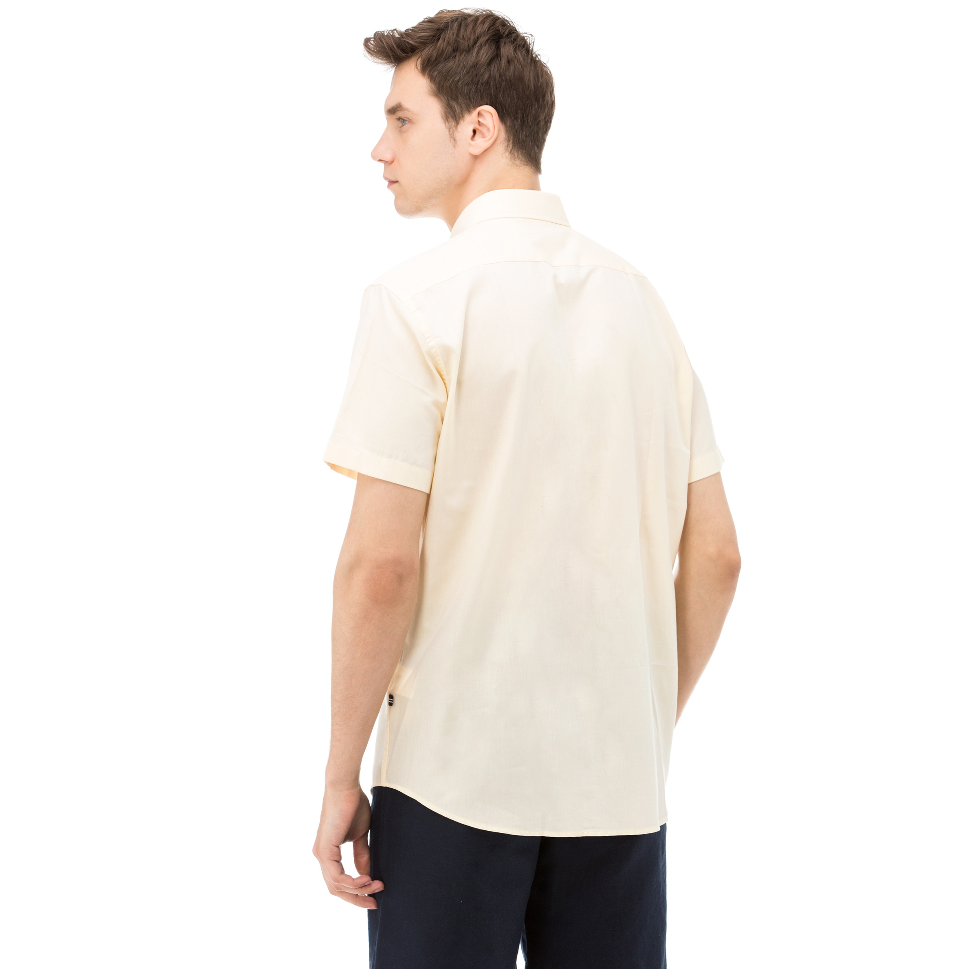 NAUTICA ERKEK SARI KISA KOLLU CEPLİ OXFORD GÖMLEK